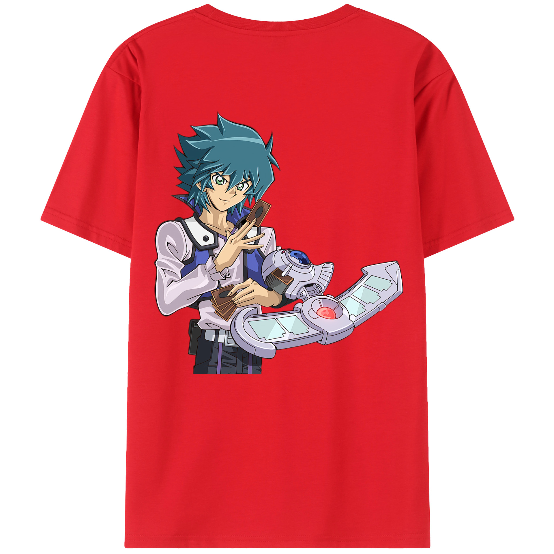 （画像用） 遊☆戯☆王 Yu-Gi-Oh! 綿100％ メンズ半袖Tシャツ（バックプリント） 通気性