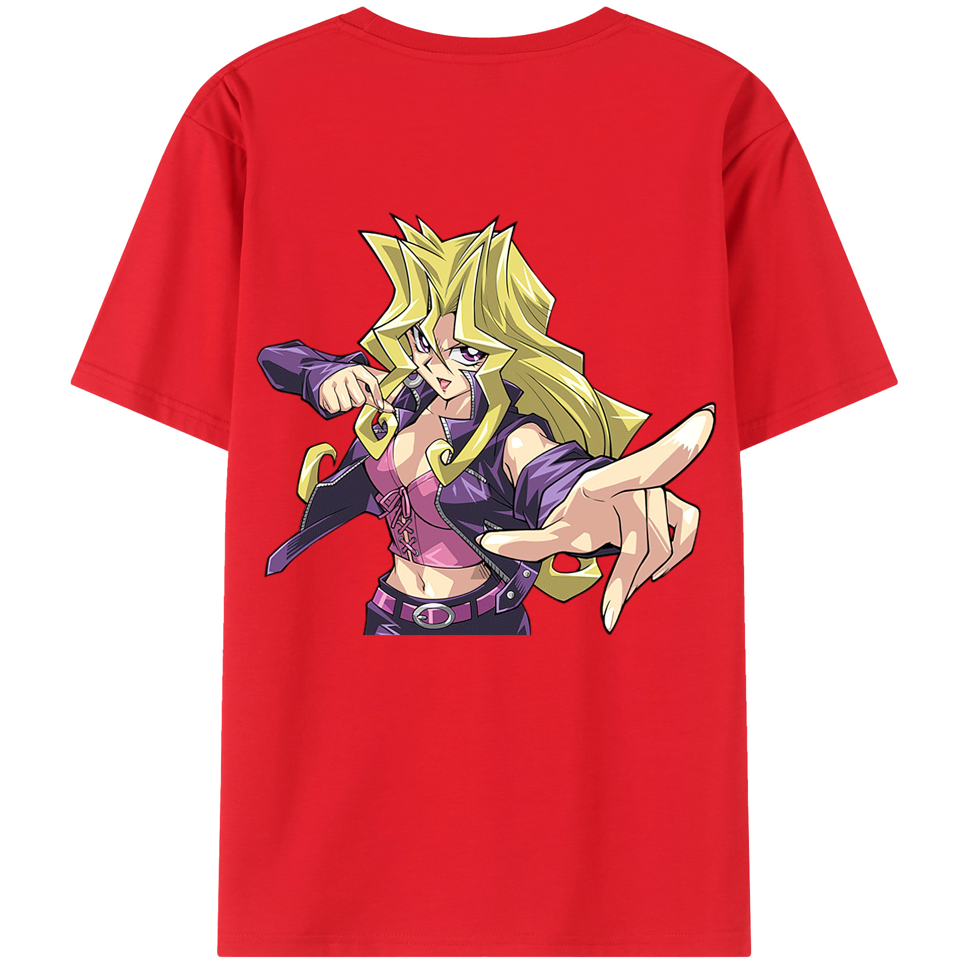 （画像用） 遊☆戯☆王 Yu-Gi-Oh! 綿100％ メンズ半袖Tシャツ（バックプリント） 通気性