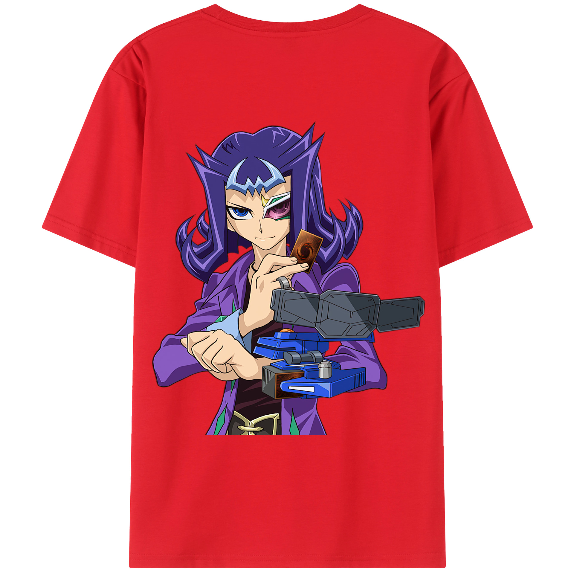 （画像用） 遊☆戯☆王 Yu-Gi-Oh! 綿100％ メンズ半袖Tシャツ（バックプリント） 通気性