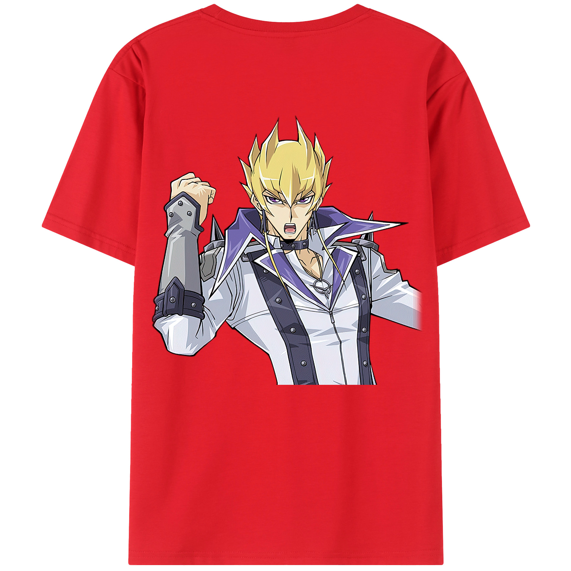 （画像用） 遊☆戯☆王 Yu-Gi-Oh! 綿100％ メンズ半袖Tシャツ（バックプリント） 通気性