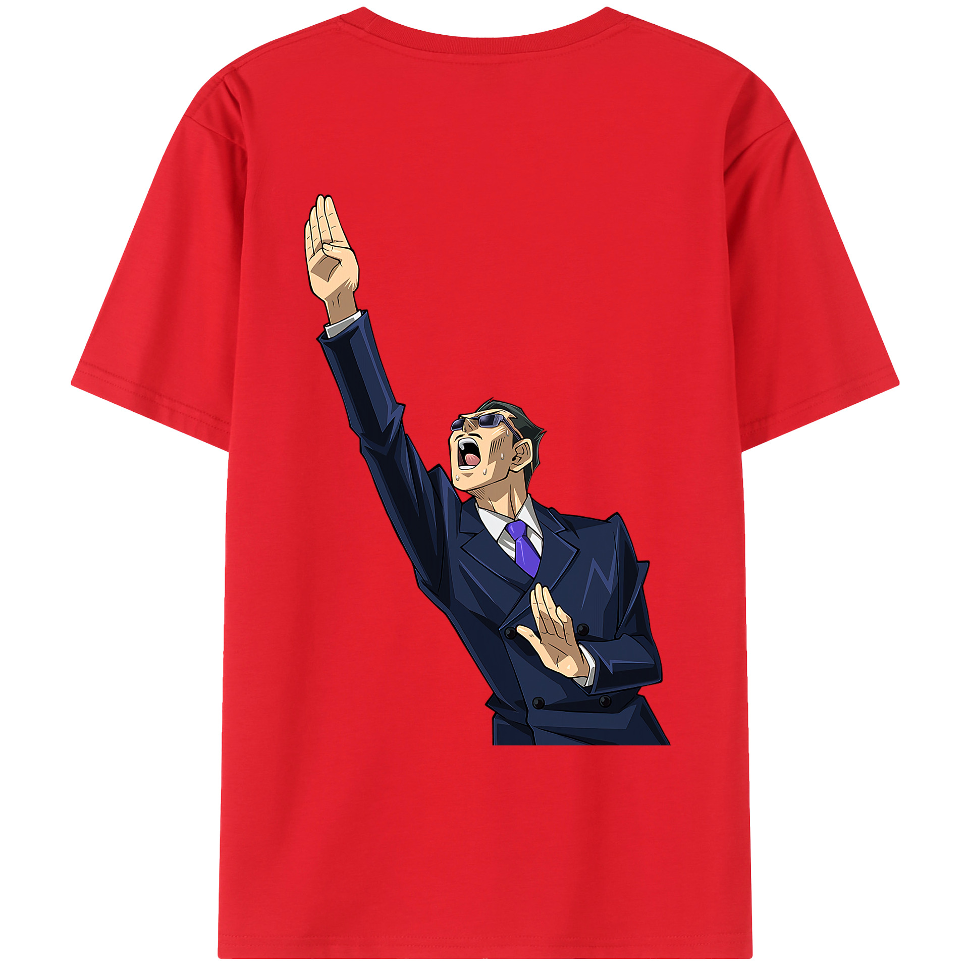 （画像用） 遊☆戯☆王 Yu-Gi-Oh! 綿100％ メンズ半袖Tシャツ（バックプリント） 通気性