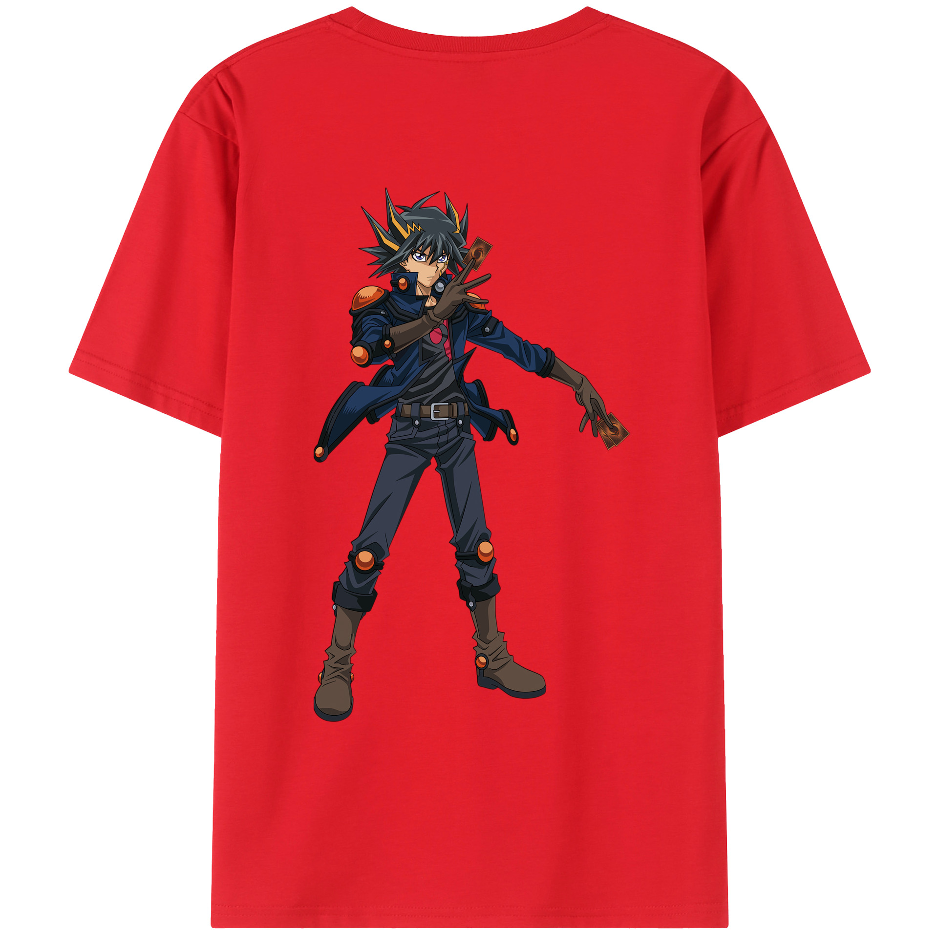 （画像用） 遊☆戯☆王 Yu-Gi-Oh! 綿100％ メンズ半袖Tシャツ（バックプリント） 通気性