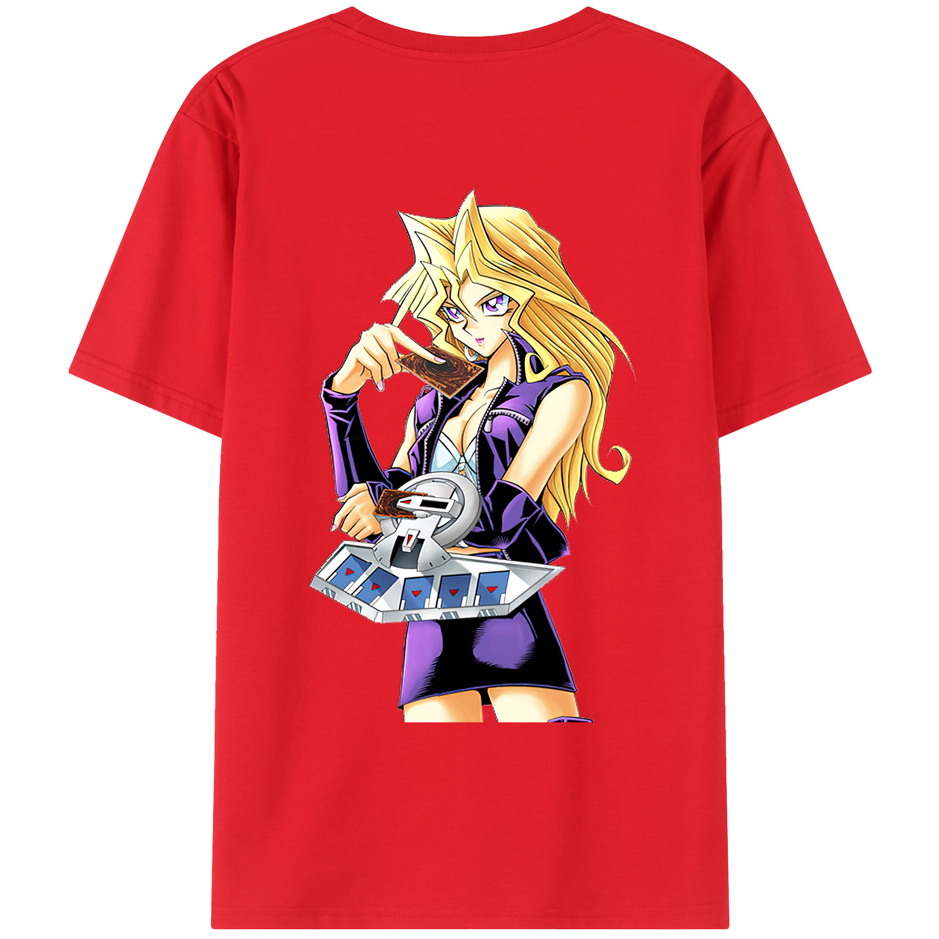 （画像用） 遊☆戯☆王 Yu-Gi-Oh! 綿100％ メンズ半袖Tシャツ（バックプリント） 通気性