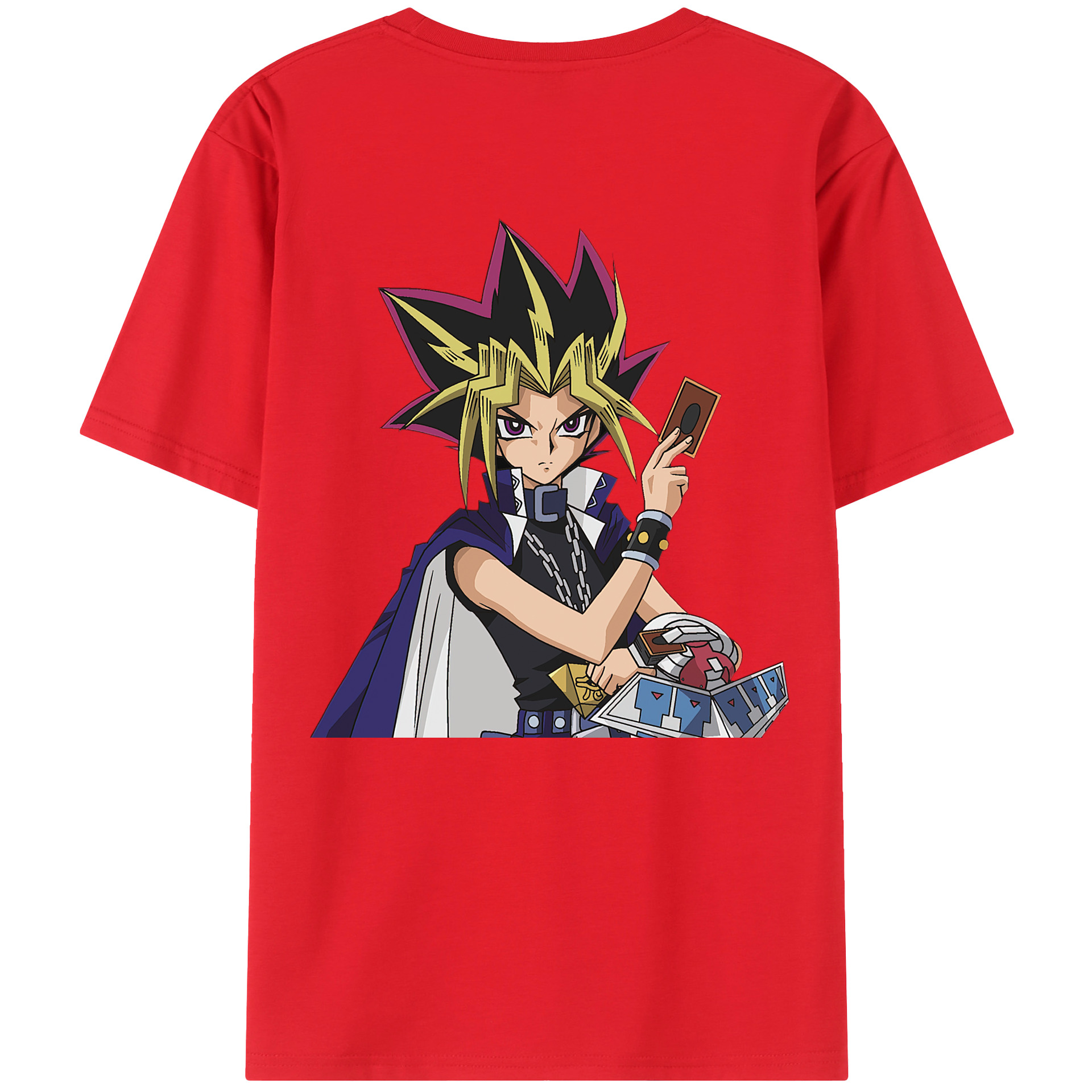 （画像用） 遊☆戯☆王 Yu-Gi-Oh! 綿100％ メンズ半袖Tシャツ（バックプリント） 通気性