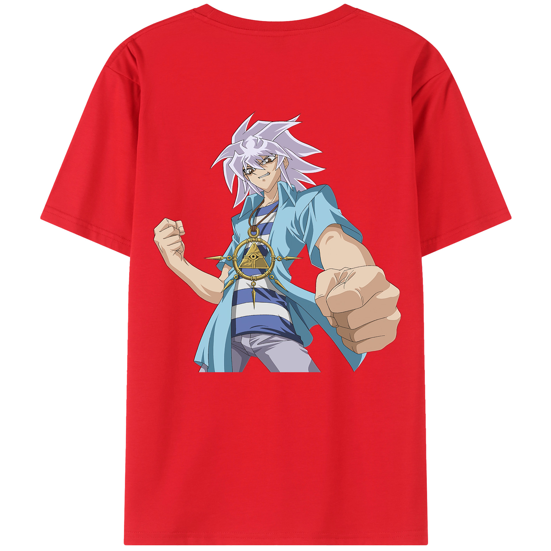 （画像用） 遊☆戯☆王 Yu-Gi-Oh! 綿100％ メンズ半袖Tシャツ（バックプリント） 通気性