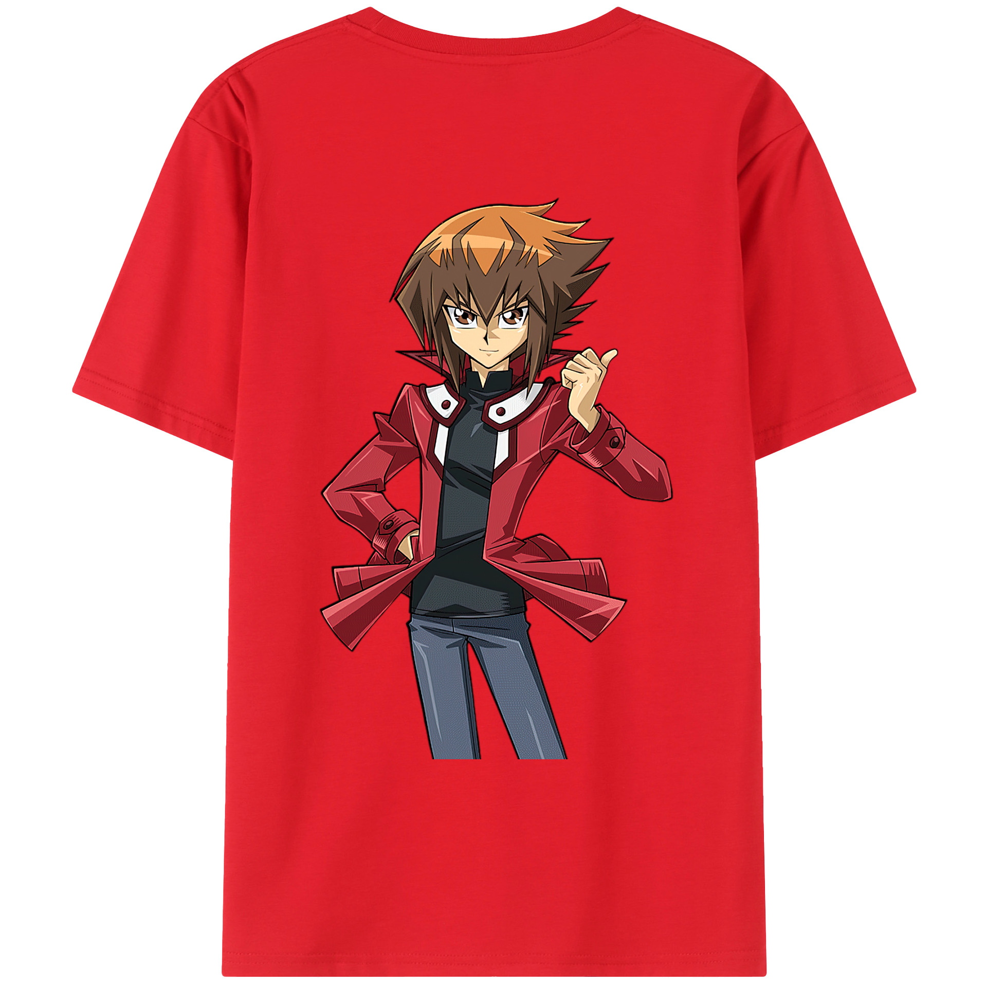 （画像用） 遊☆戯☆王 Yu-Gi-Oh! 綿100％ メンズ半袖Tシャツ（バックプリント） 通気性
