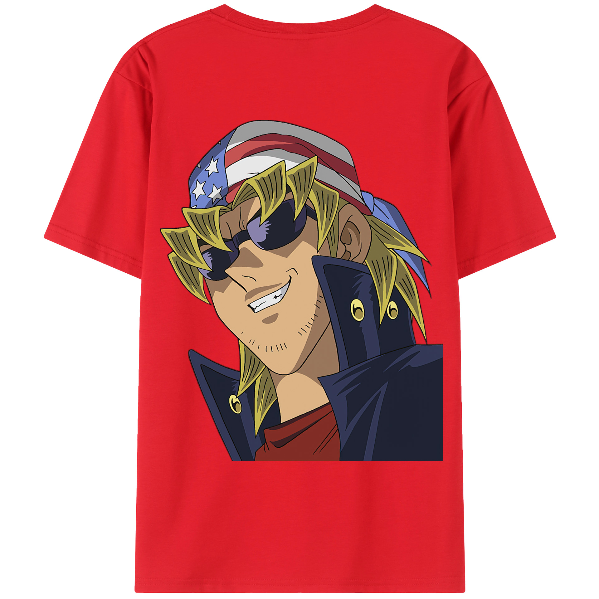 （画像用） 遊☆戯☆王 Yu-Gi-Oh! 綿100％ メンズ半袖Tシャツ（バックプリント） 通気性