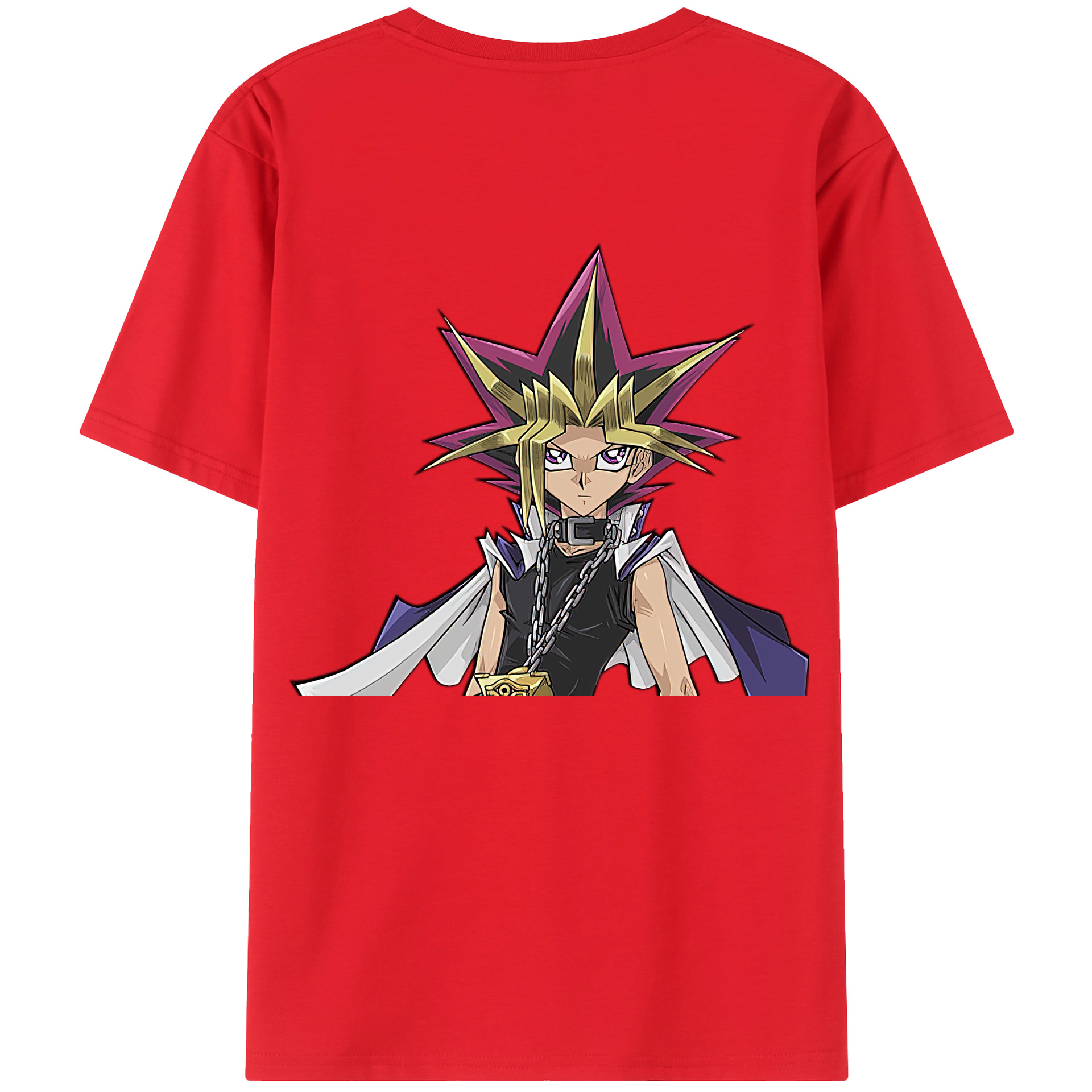 （画像用） 遊☆戯☆王 Yu-Gi-Oh! 綿100％ メンズ半袖Tシャツ（バックプリント） 通気性