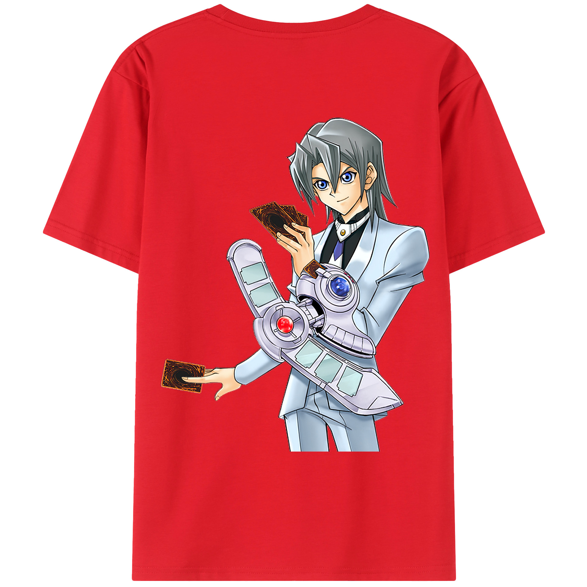 （画像用） 遊☆戯☆王 Yu-Gi-Oh! 綿100％ メンズ半袖Tシャツ（バックプリント） 通気性