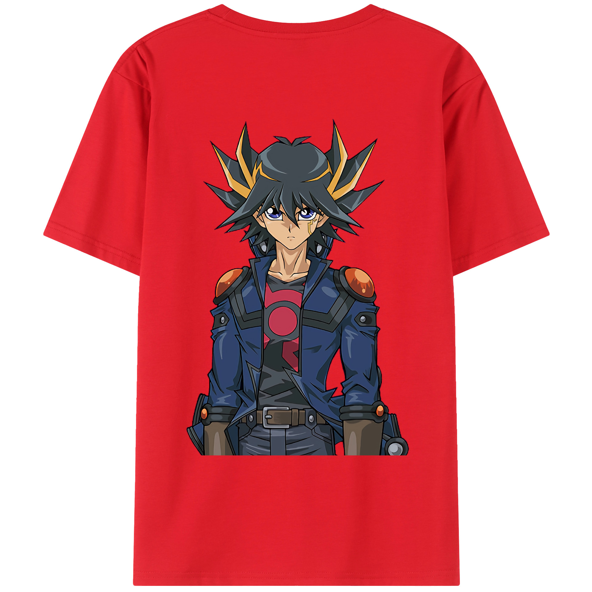 （画像用） 遊☆戯☆王 Yu-Gi-Oh! 綿100％ メンズ半袖Tシャツ（バックプリント） 通気性