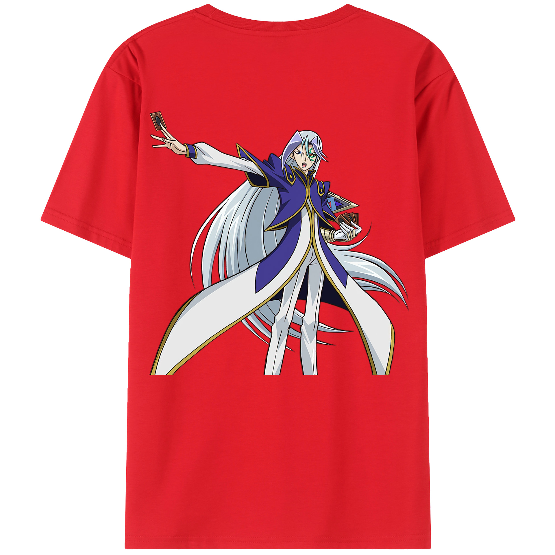 （画像用） 遊☆戯☆王 Yu-Gi-Oh! 綿100％ メンズ半袖Tシャツ（バックプリント） 通気性