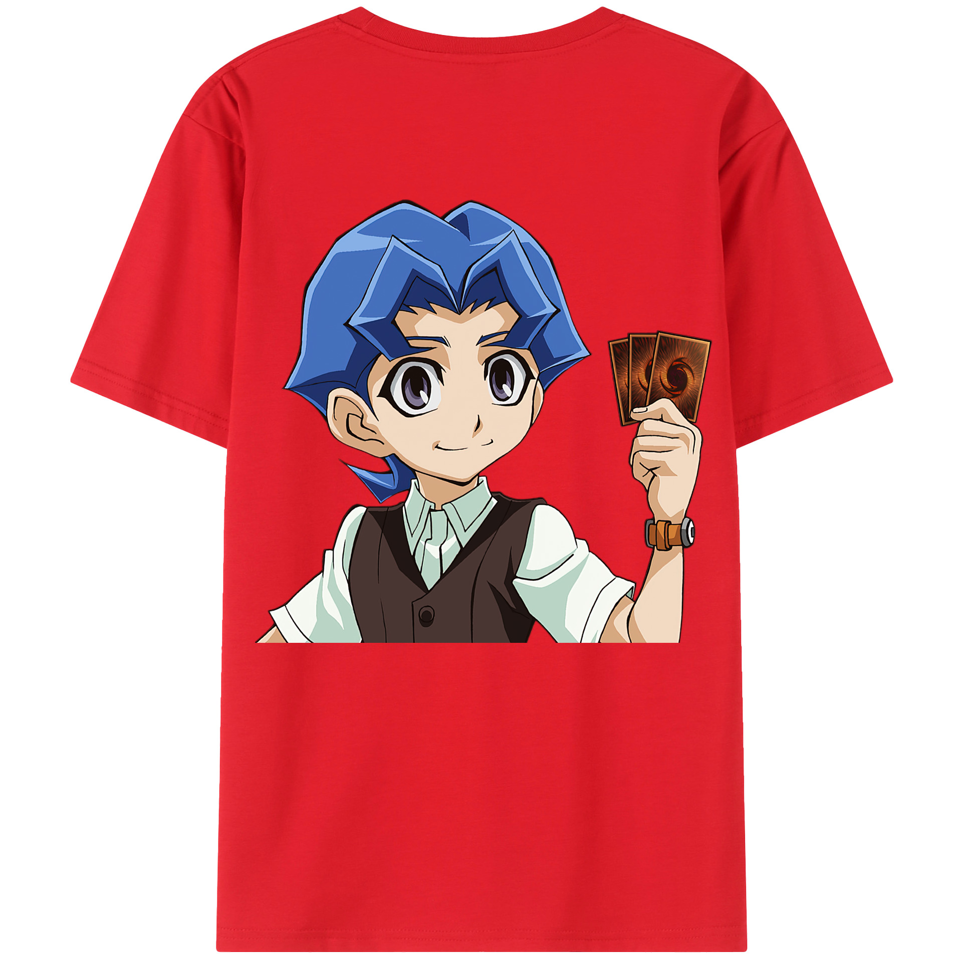 （画像用） 遊☆戯☆王 Yu-Gi-Oh! 綿100％ メンズ半袖Tシャツ（バックプリント） 通気性