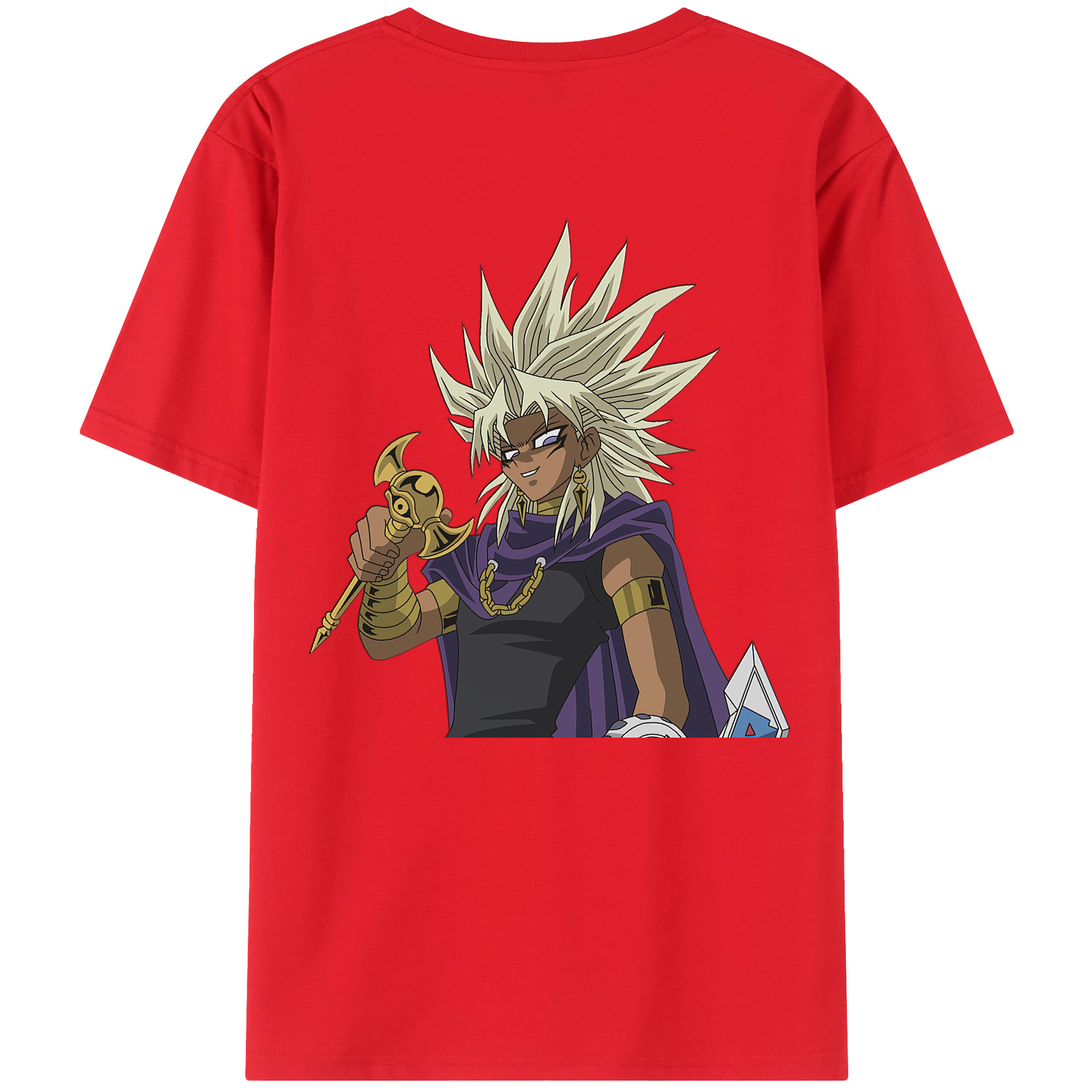 （画像用） 遊☆戯☆王 Yu-Gi-Oh! 綿100％ メンズ半袖Tシャツ（バックプリント） 通気性