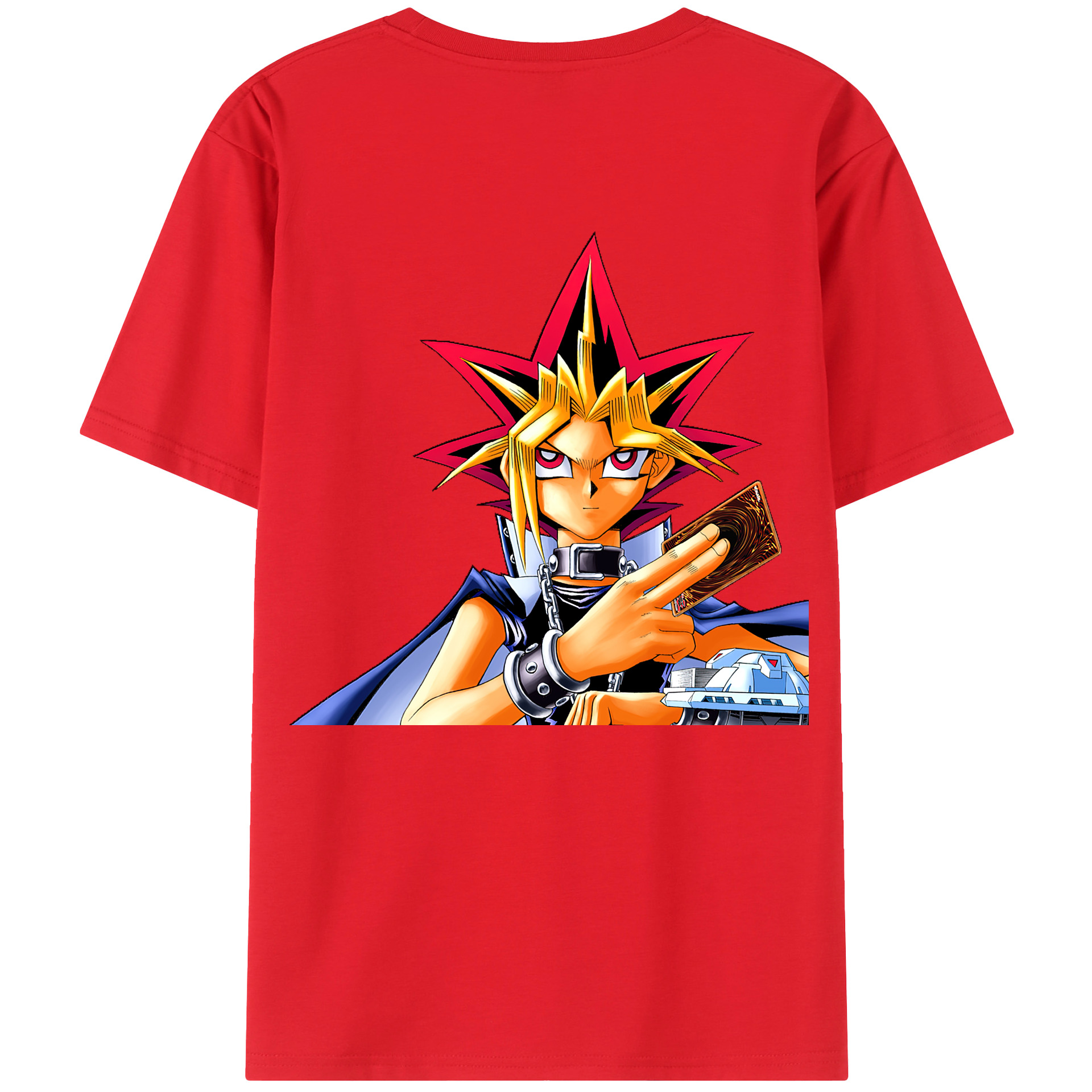 （画像用） 遊☆戯☆王 Yu-Gi-Oh! 綿100％ メンズ半袖Tシャツ（バックプリント） 通気性