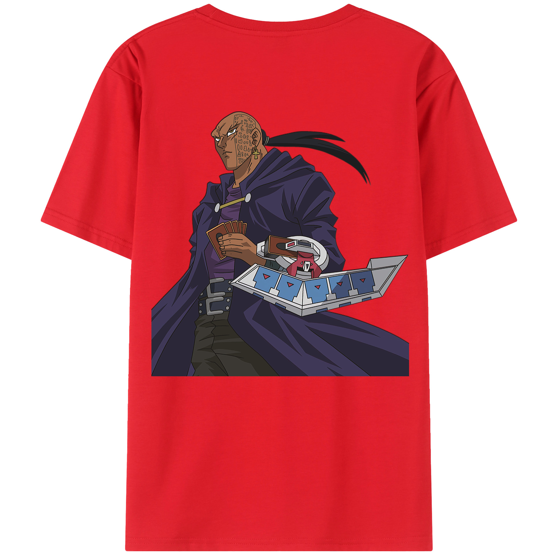（画像用） 遊☆戯☆王 Yu-Gi-Oh! 綿100％ メンズ半袖Tシャツ（バックプリント） 通気性