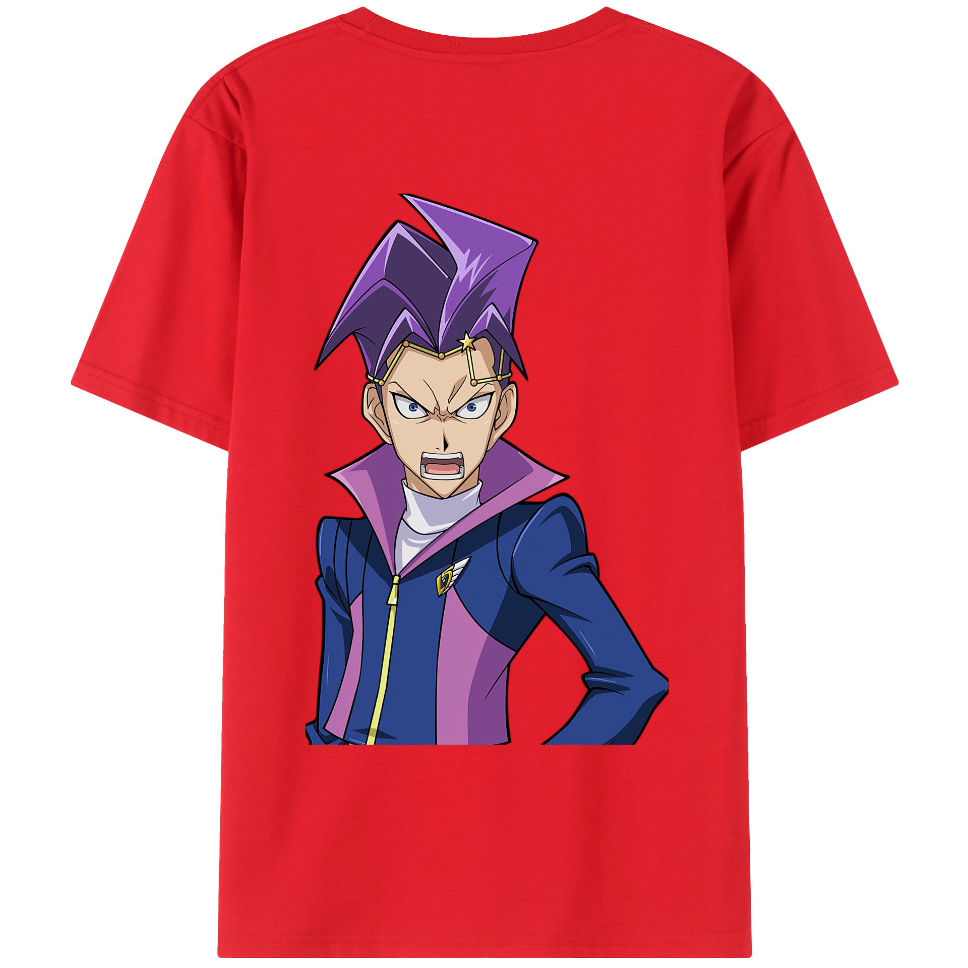 （画像用） 遊☆戯☆王 Yu-Gi-Oh! 綿100％ メンズ半袖Tシャツ（バックプリント） 通気性