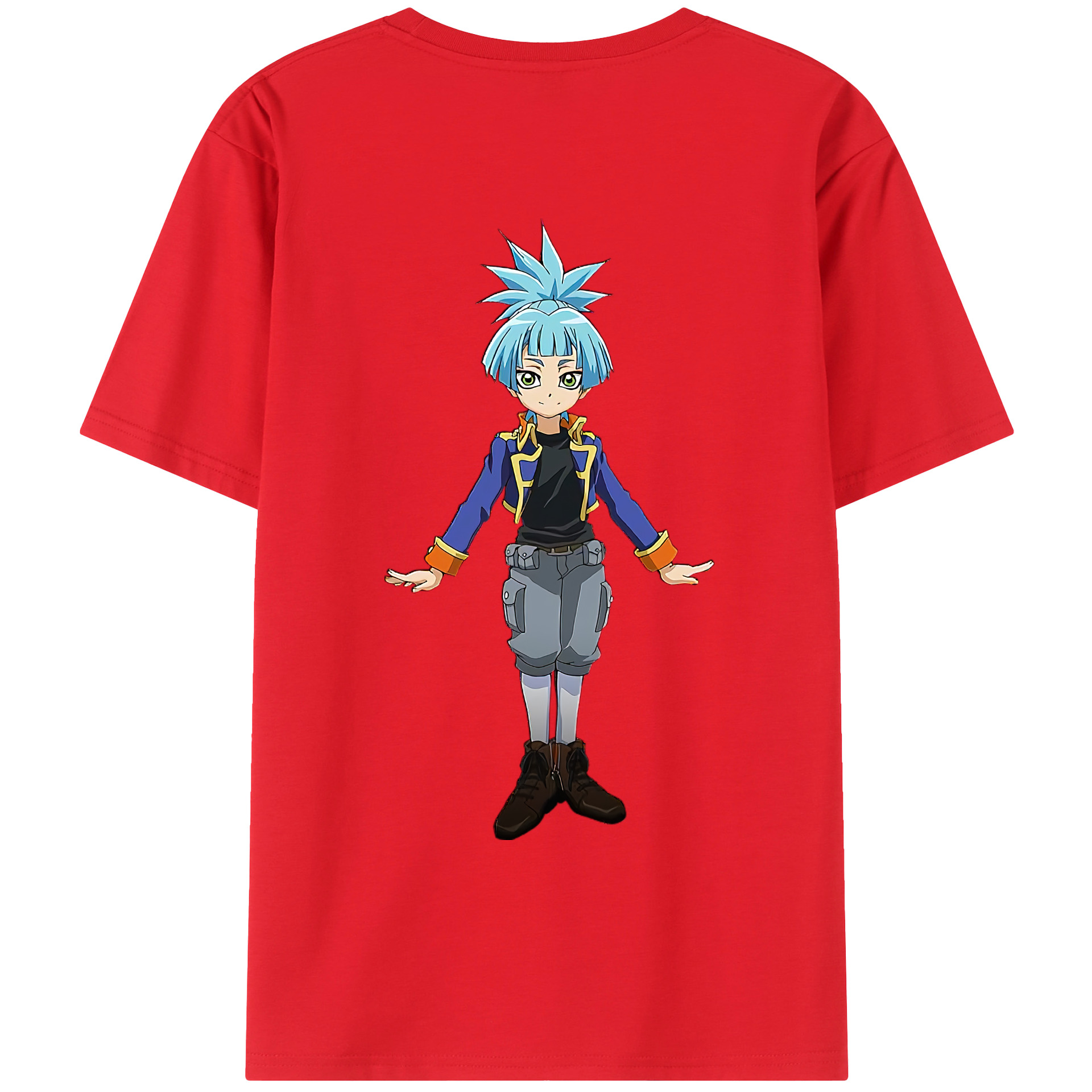 （画像用） 遊☆戯☆王 Yu-Gi-Oh! 綿100％ メンズ半袖Tシャツ（バックプリント） 通気性
