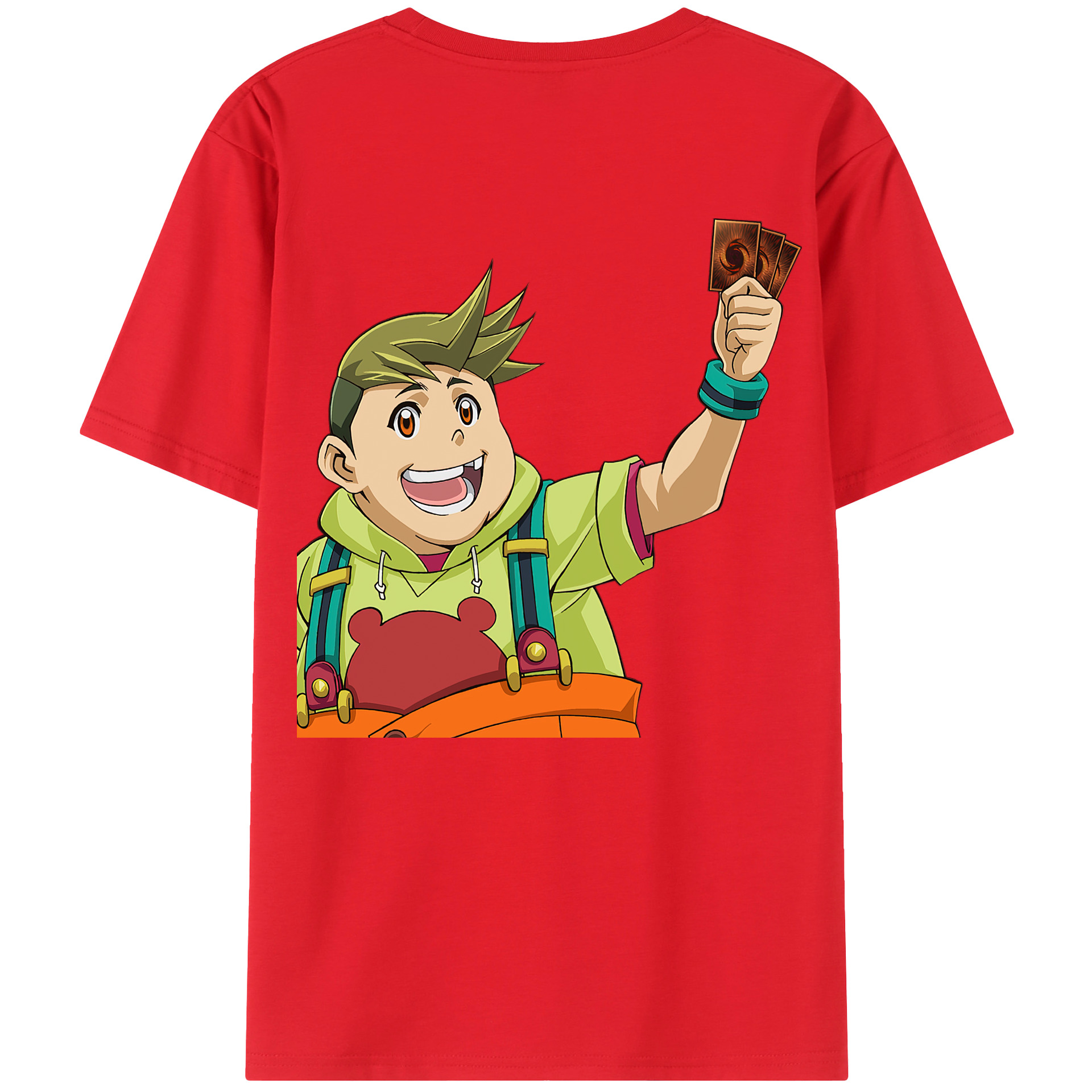 （画像用） 遊☆戯☆王 Yu-Gi-Oh! 綿100％ メンズ半袖Tシャツ（バックプリント） 通気性