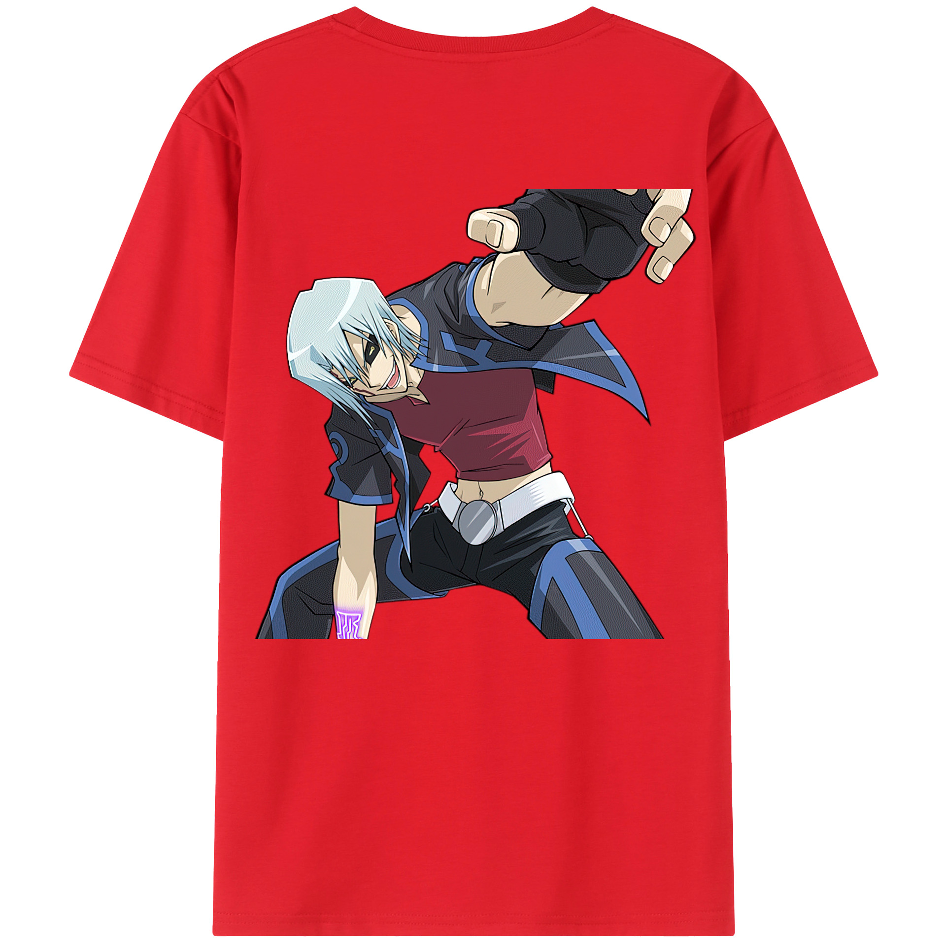 （画像用） 遊☆戯☆王 Yu-Gi-Oh! 綿100％ メンズ半袖Tシャツ（バックプリント） 通気性