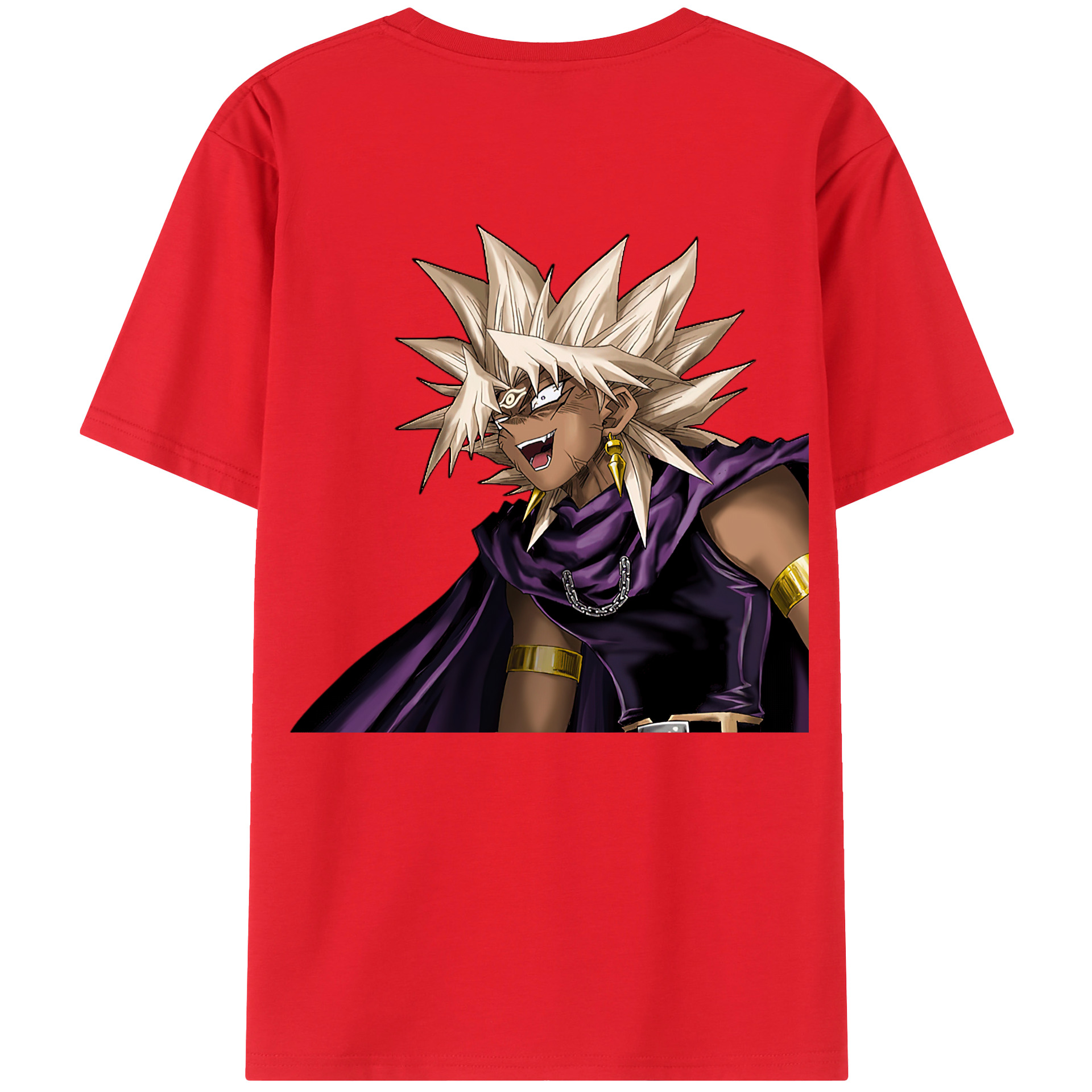 （画像用） 遊☆戯☆王 Yu-Gi-Oh! 綿100％ メンズ半袖Tシャツ（バックプリント） 通気性