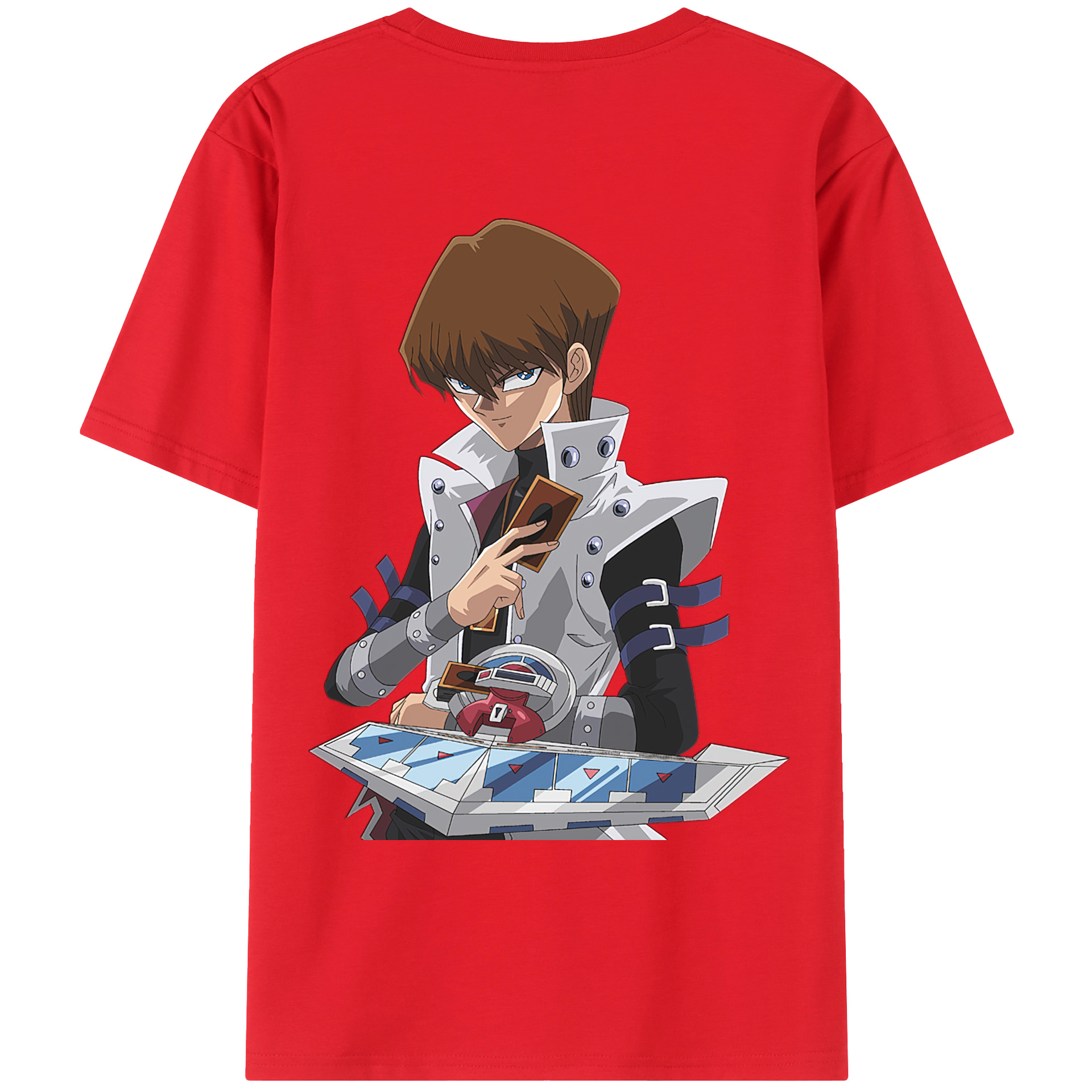 （画像用） 遊☆戯☆王 Yu-Gi-Oh! 綿100％ メンズ半袖Tシャツ（バックプリント） 通気性