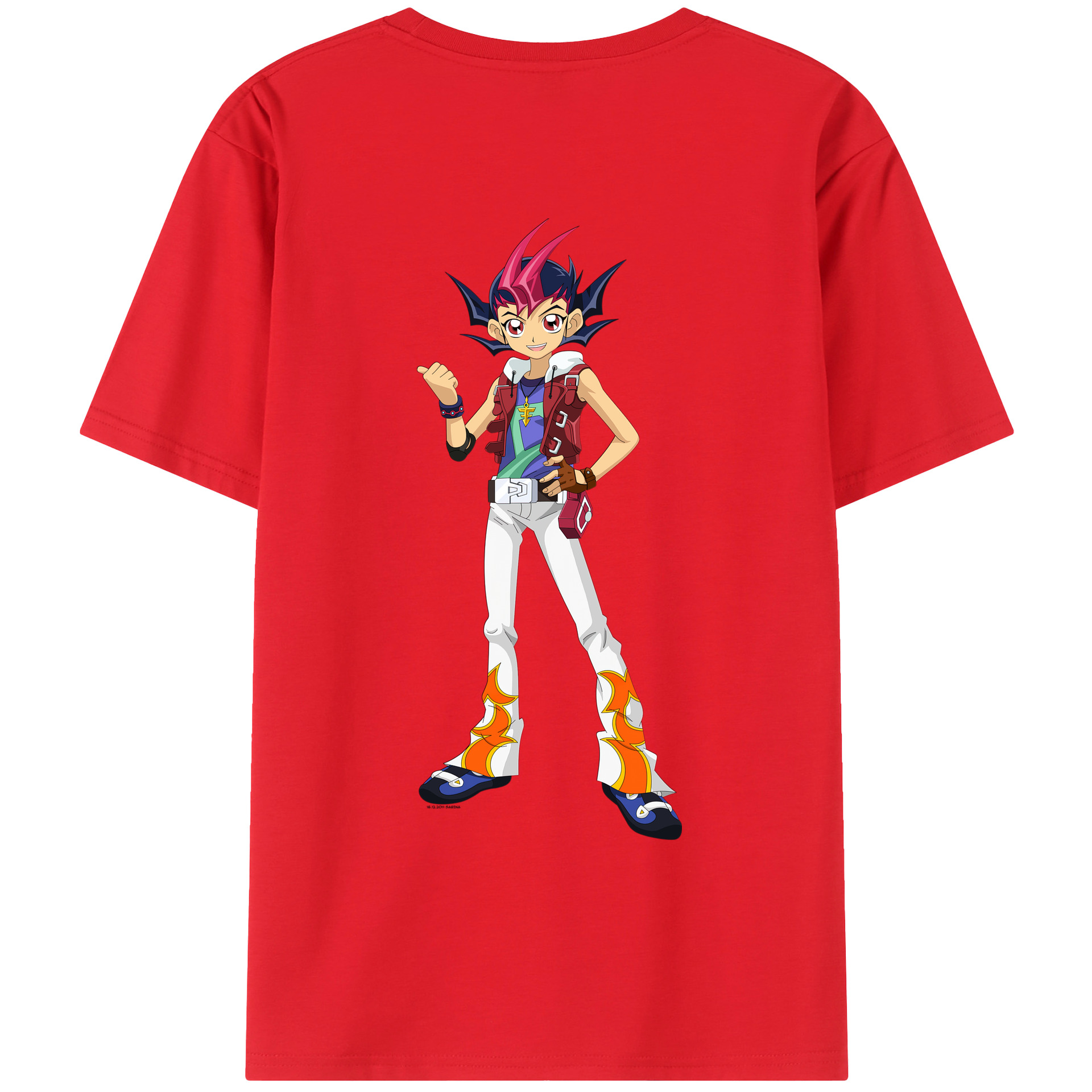 （画像用） 遊☆戯☆王 Yu-Gi-Oh! 綿100％ メンズ半袖Tシャツ（バックプリント） 通気性