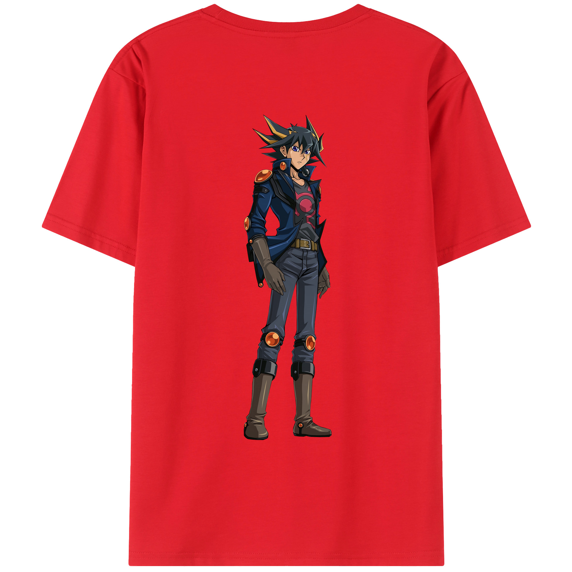 （画像用） 遊☆戯☆王 Yu-Gi-Oh! 綿100％ メンズ半袖Tシャツ（バックプリント） 通気性