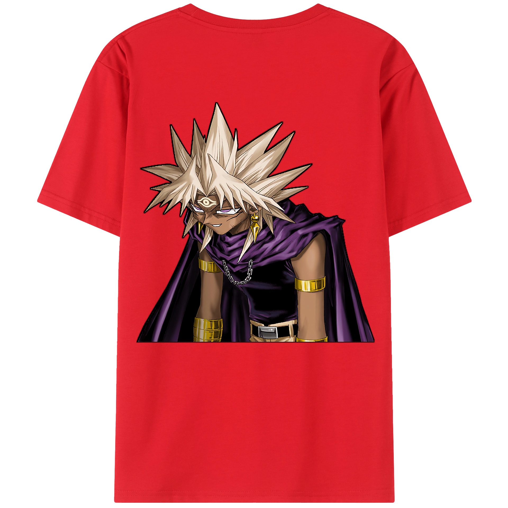 （画像用） 遊☆戯☆王 Yu-Gi-Oh! 綿100％ メンズ半袖Tシャツ（バックプリント） 通気性