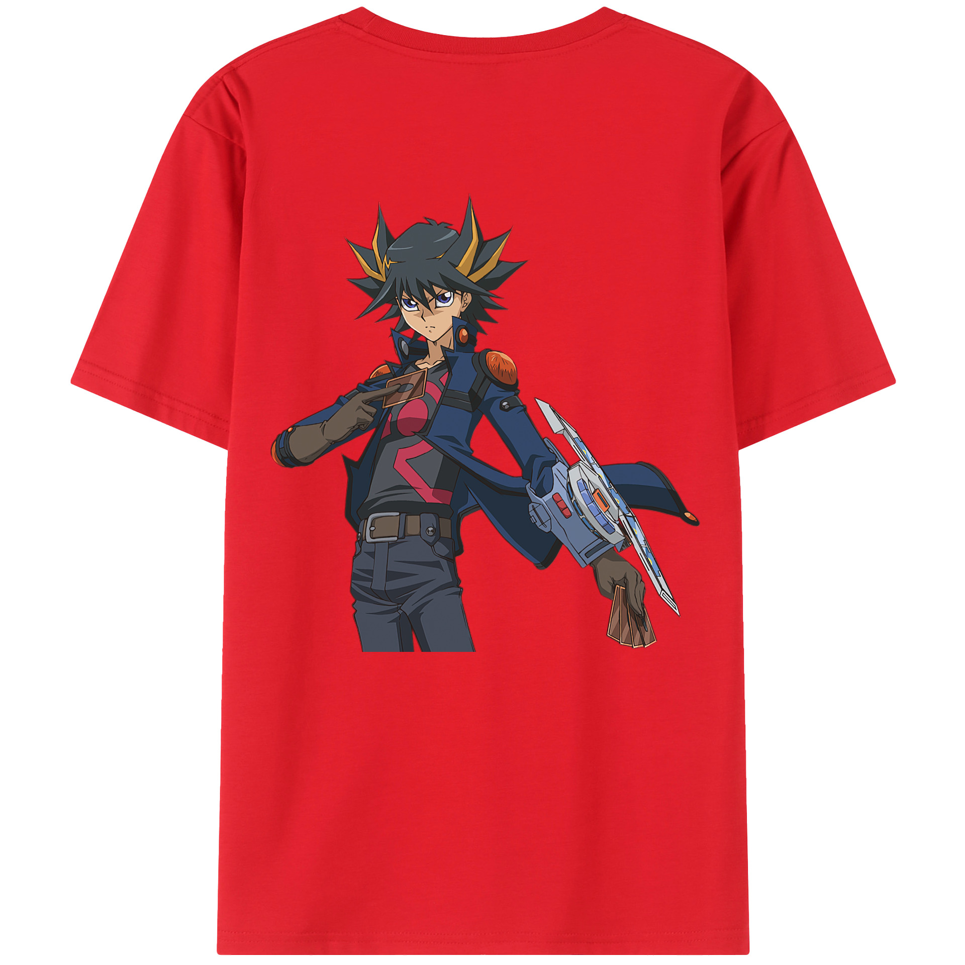 （画像用） 遊☆戯☆王 Yu-Gi-Oh! 綿100％ メンズ半袖Tシャツ（バックプリント） 通気性