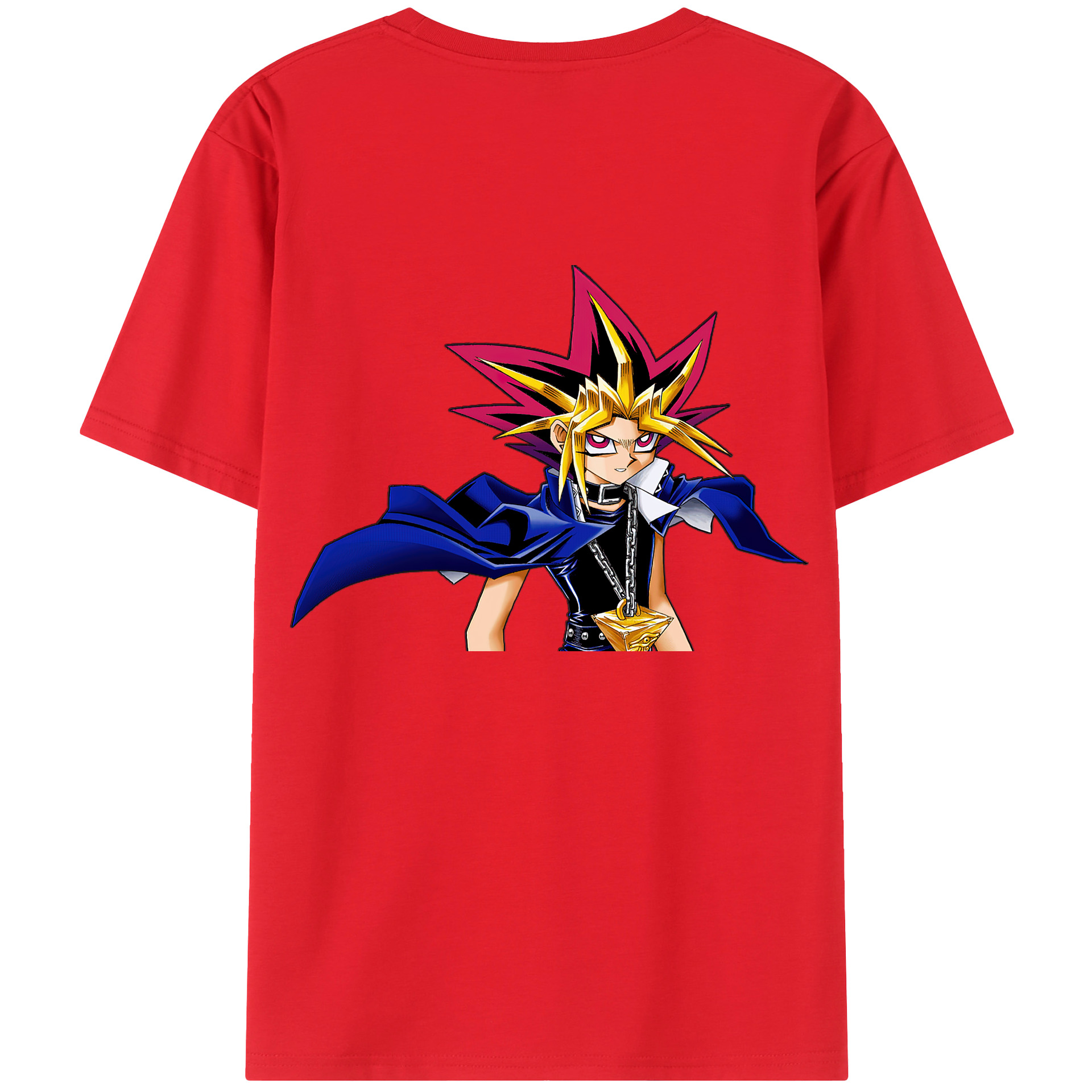 （画像用） 遊☆戯☆王 Yu-Gi-Oh! 綿100％ メンズ半袖Tシャツ（バックプリント） 通気性