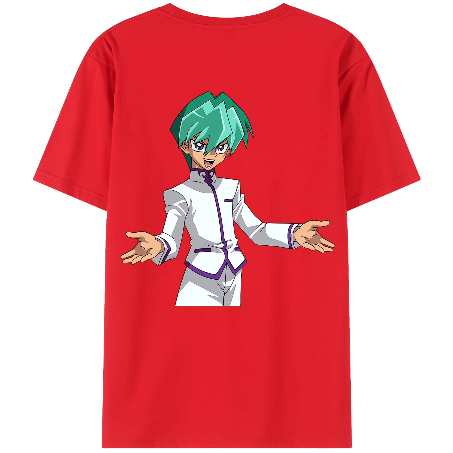 （画像用） 遊☆戯☆王 Yu-Gi-Oh! 綿100％ メンズ半袖Tシャツ（バックプリント） 通気性