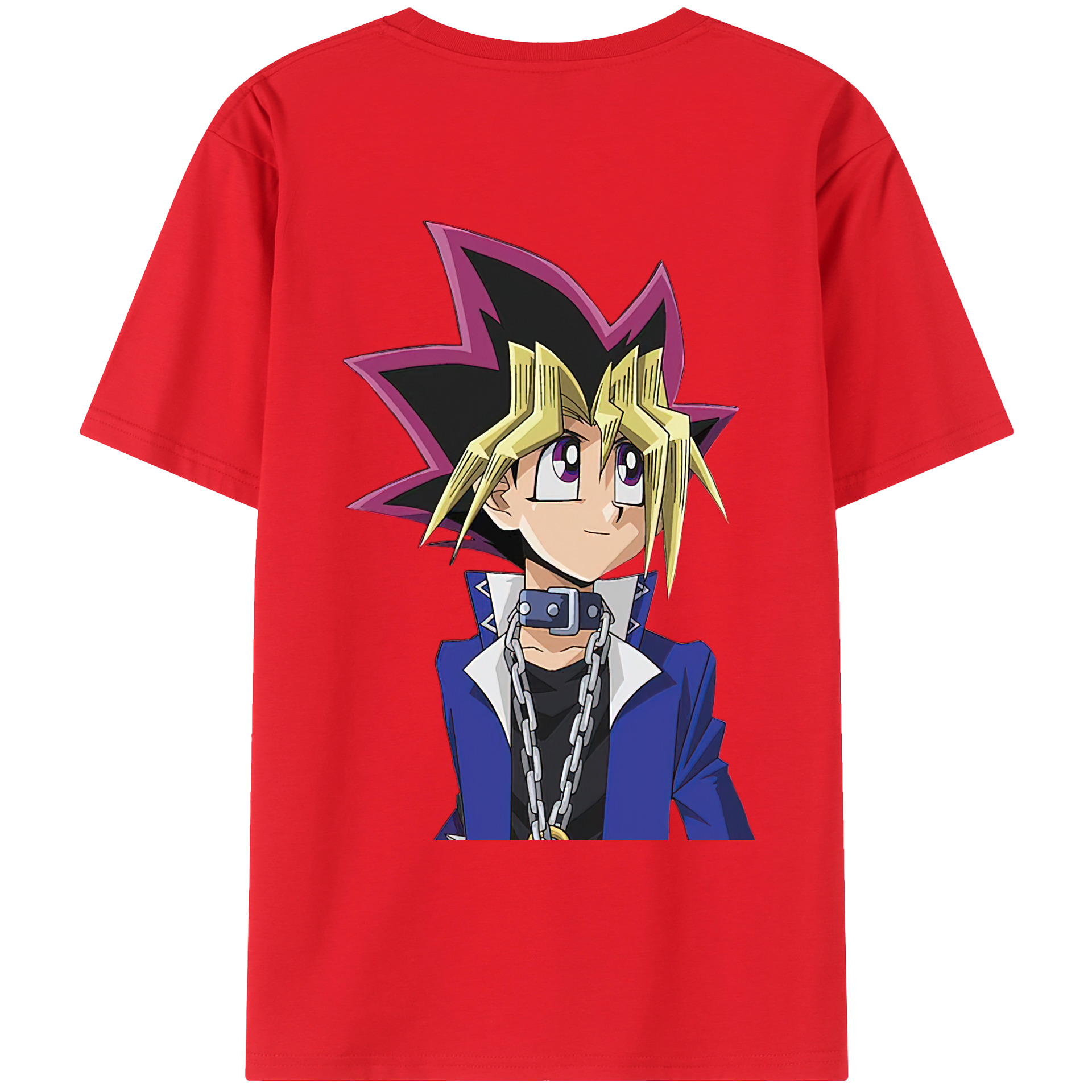 （画像用） 遊☆戯☆王 Yu-Gi-Oh! 綿100％ メンズ半袖Tシャツ（バックプリント） 通気性