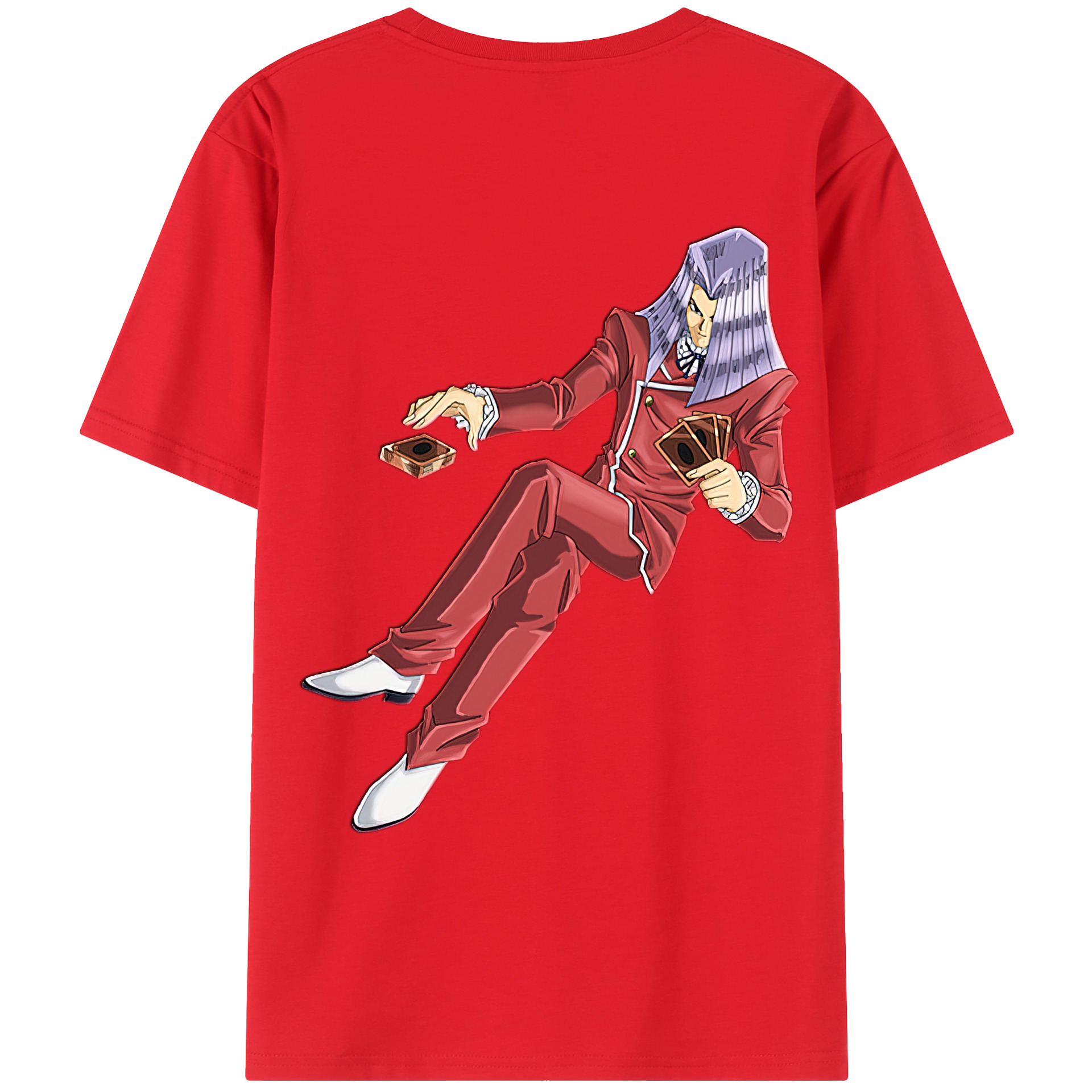 （画像用） 遊☆戯☆王 Yu-Gi-Oh! 綿100％ メンズ半袖Tシャツ（バックプリント） 通気性