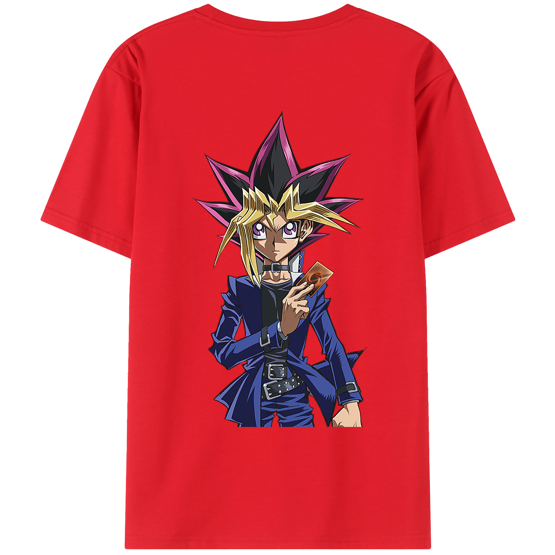 （画像用） 遊☆戯☆王 Yu-Gi-Oh! 綿100％ メンズ半袖Tシャツ（バックプリント） 通気性