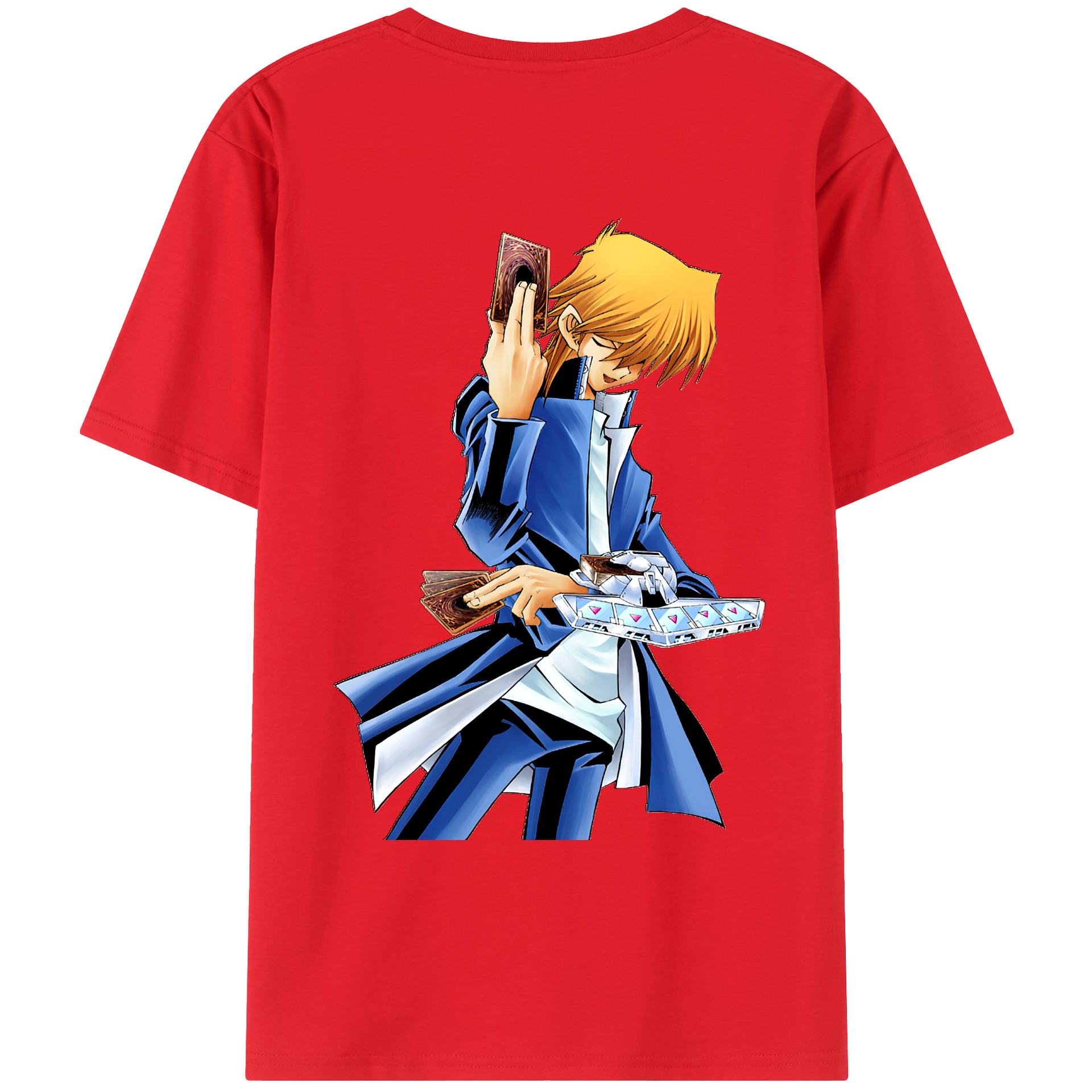（画像用） 遊☆戯☆王 Yu-Gi-Oh! 綿100％ メンズ半袖Tシャツ（バックプリント） 通気性
