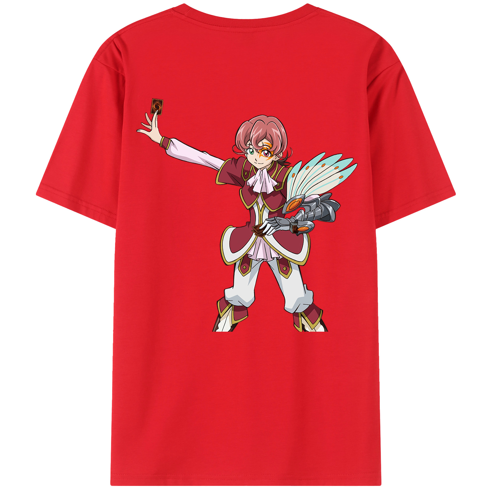 （画像用） 遊☆戯☆王 Yu-Gi-Oh! 綿100％ メンズ半袖Tシャツ（バックプリント） 通気性