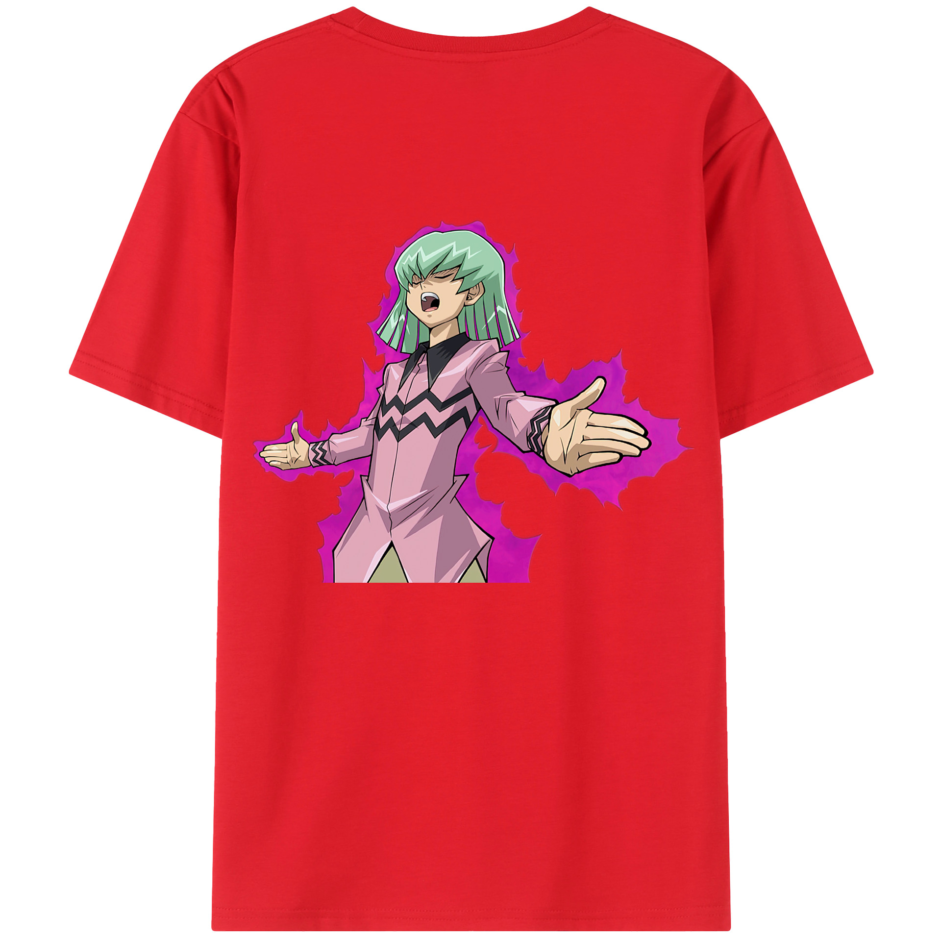 （画像用） 遊☆戯☆王 Yu-Gi-Oh! 綿100％ メンズ半袖Tシャツ（バックプリント） 通気性