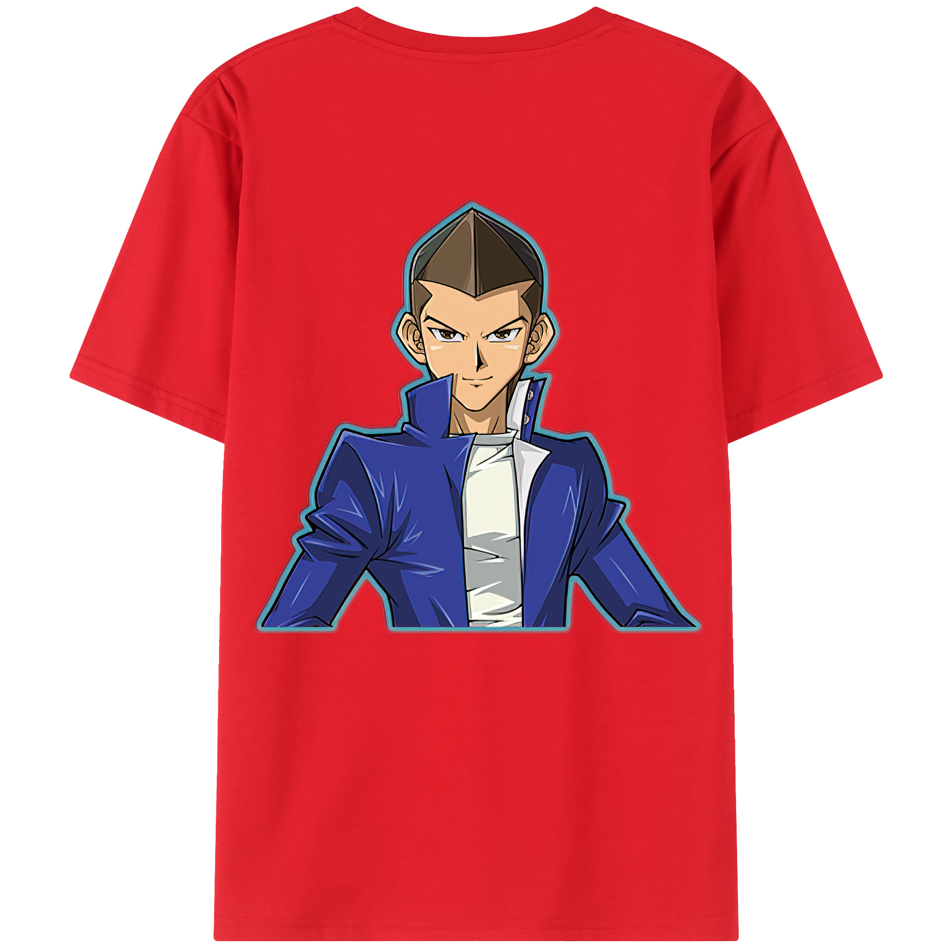 （画像用） 遊☆戯☆王 Yu-Gi-Oh! 綿100％ メンズ半袖Tシャツ（バックプリント） 通気性