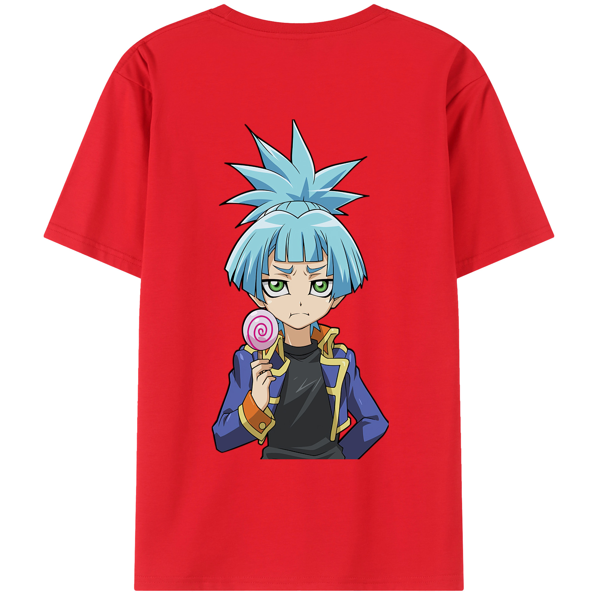 （画像用） 遊☆戯☆王 Yu-Gi-Oh! 綿100％ メンズ半袖Tシャツ（バックプリント） 通気性