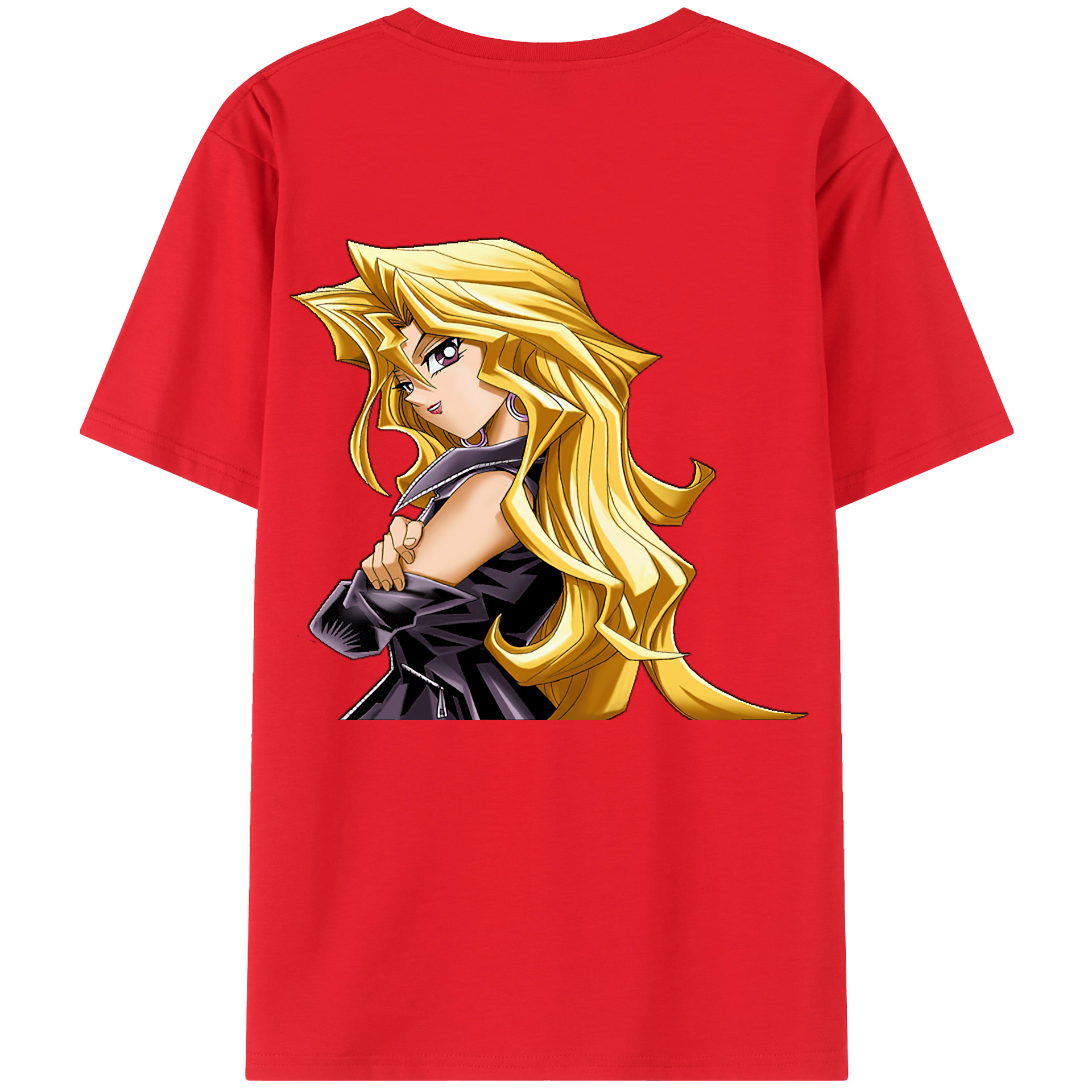 （画像用） 遊☆戯☆王 Yu-Gi-Oh! 綿100％ メンズ半袖Tシャツ（バックプリント） 通気性
