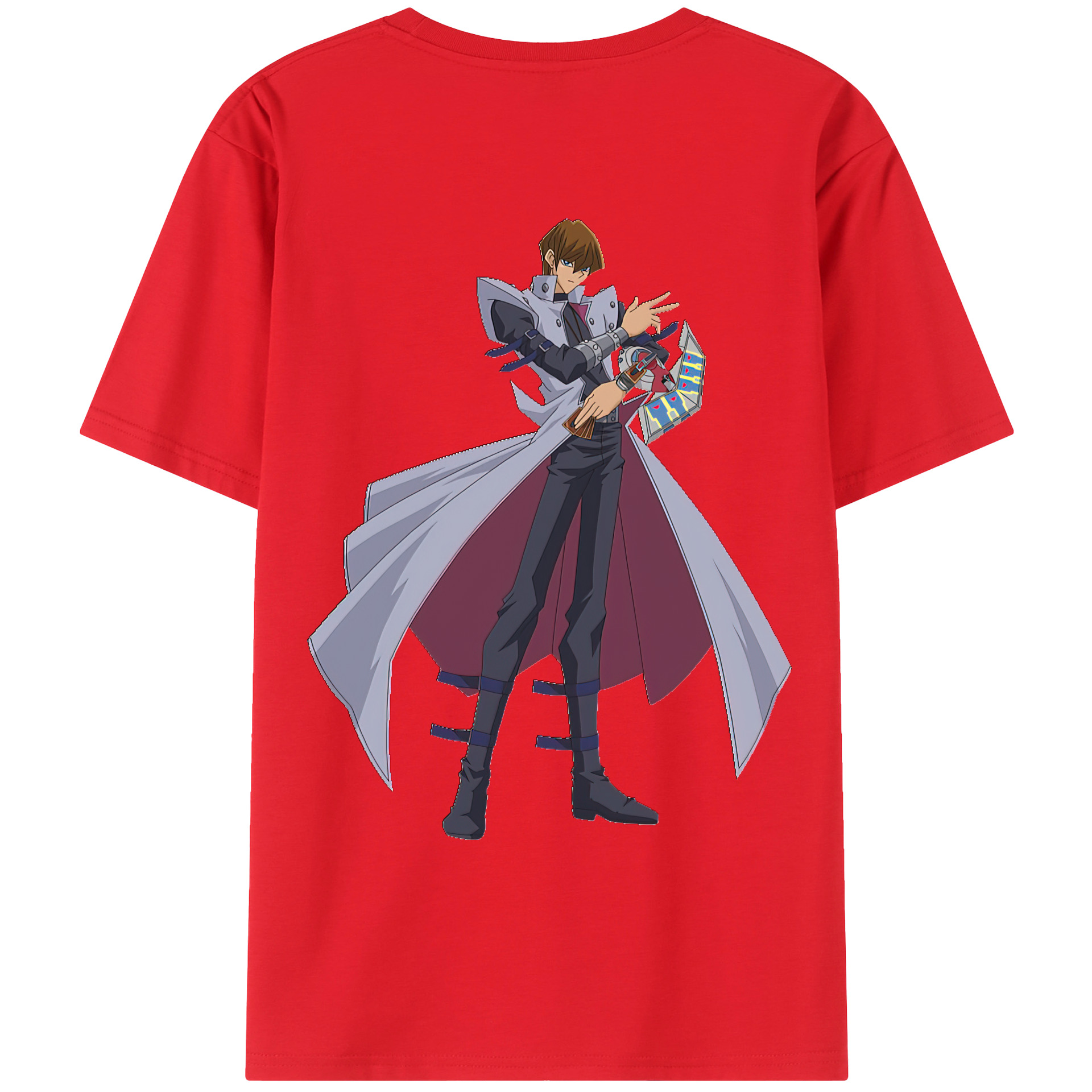 （画像用） 遊☆戯☆王 Yu-Gi-Oh! 綿100％ メンズ半袖Tシャツ（バックプリント） 通気性