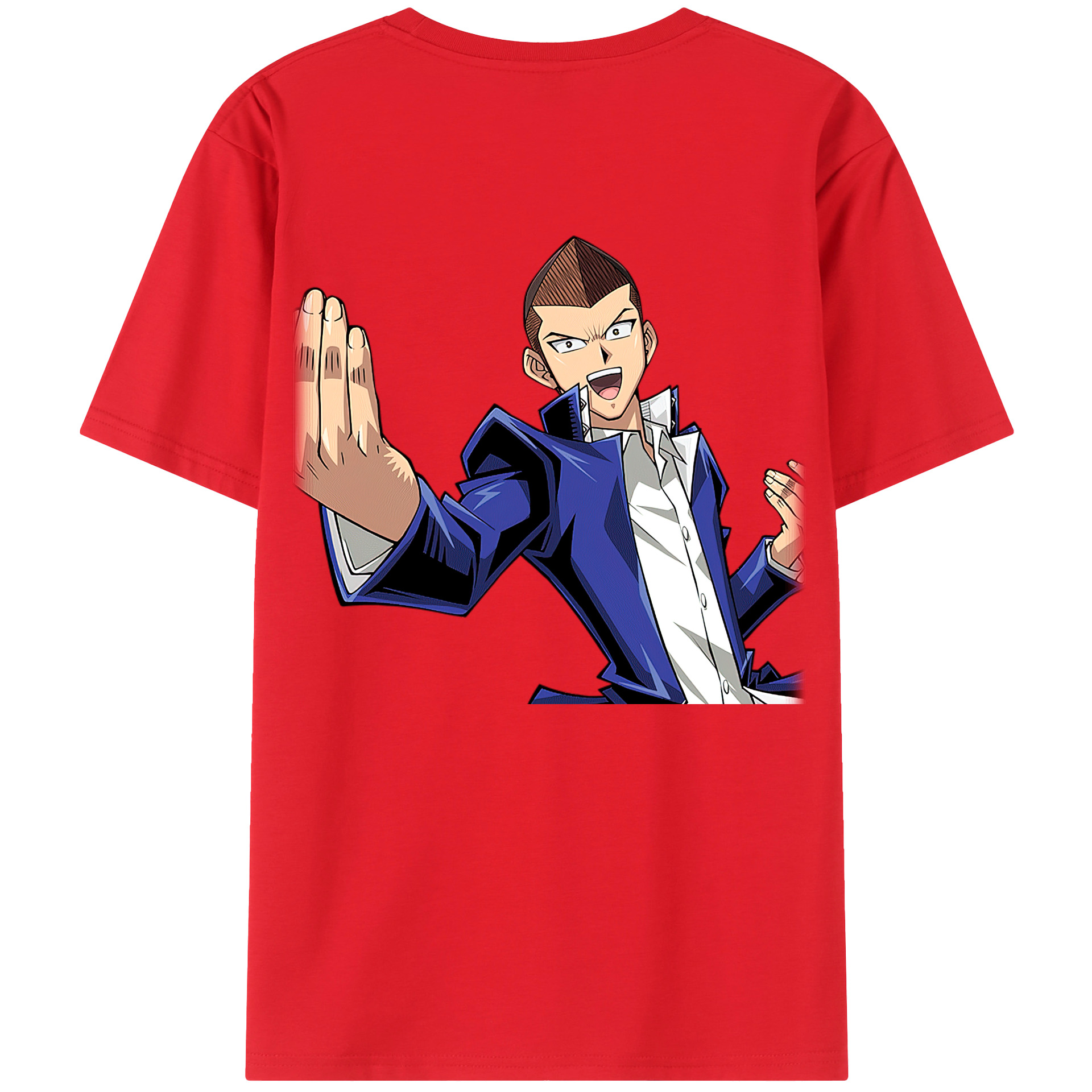 （画像用） 遊☆戯☆王 Yu-Gi-Oh! 綿100％ メンズ半袖Tシャツ（バックプリント） 通気性