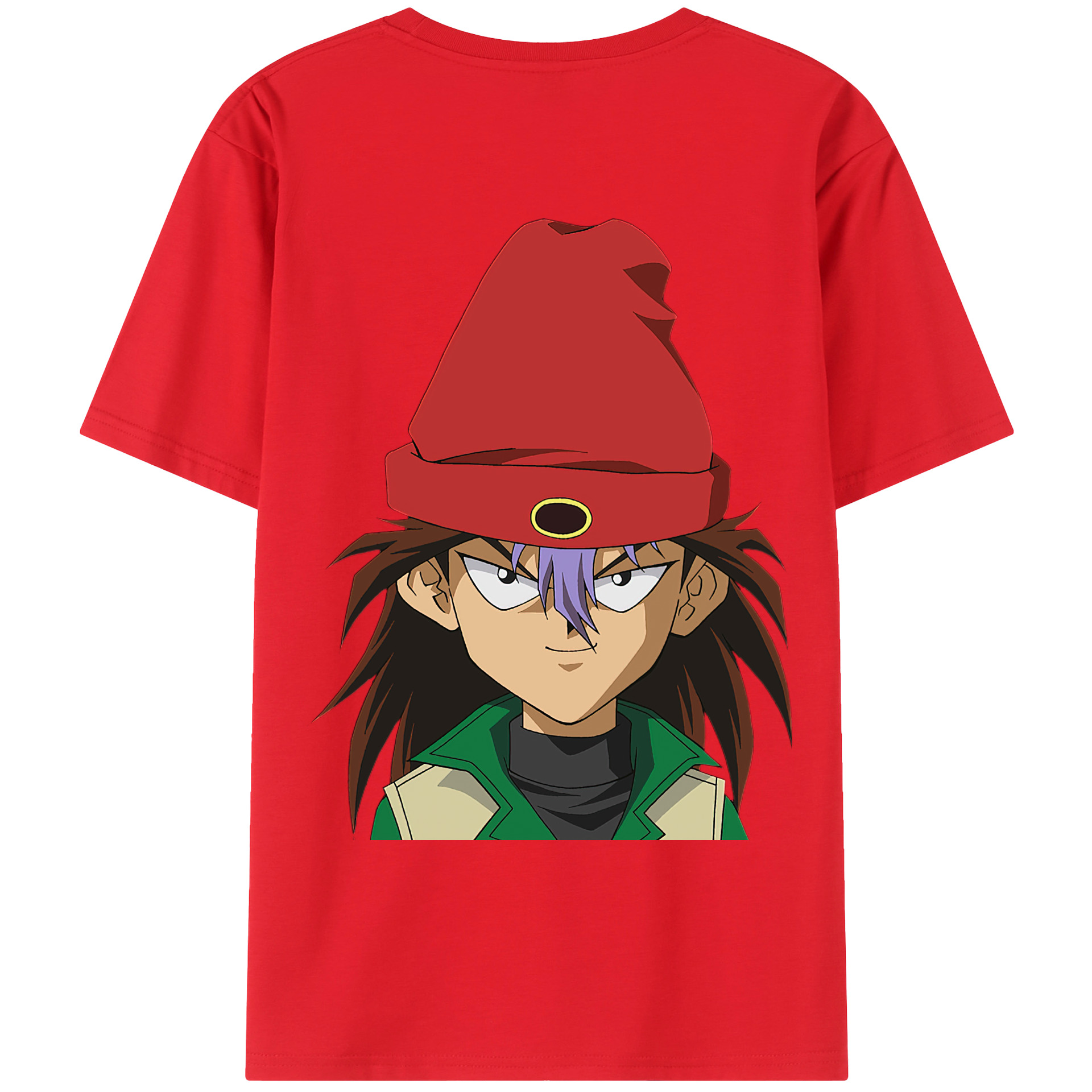 （画像用） 遊☆戯☆王 Yu-Gi-Oh! 綿100％ メンズ半袖Tシャツ（バックプリント） 通気性