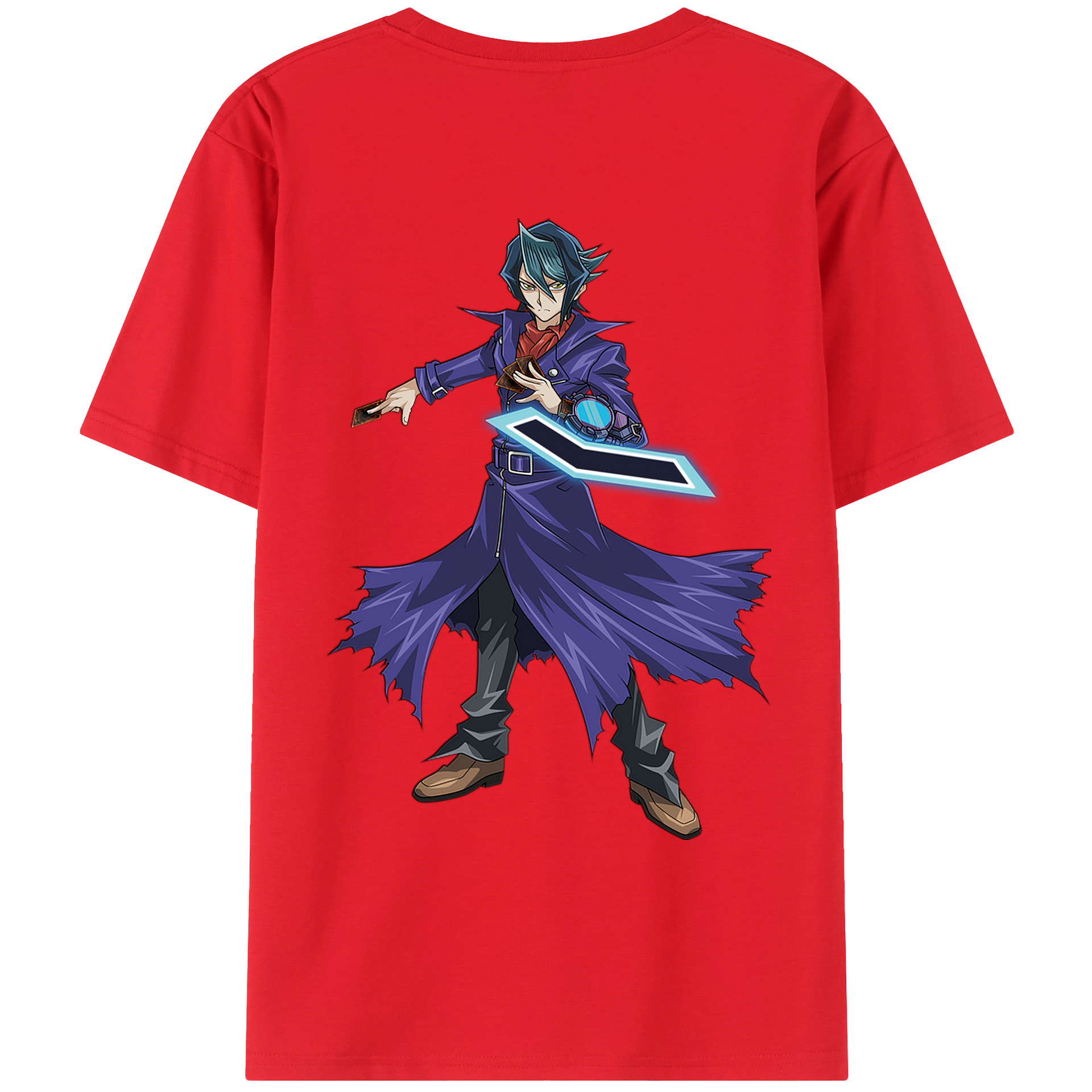 （画像用） 遊☆戯☆王 Yu-Gi-Oh! 綿100％ メンズ半袖Tシャツ（バックプリント） 通気性