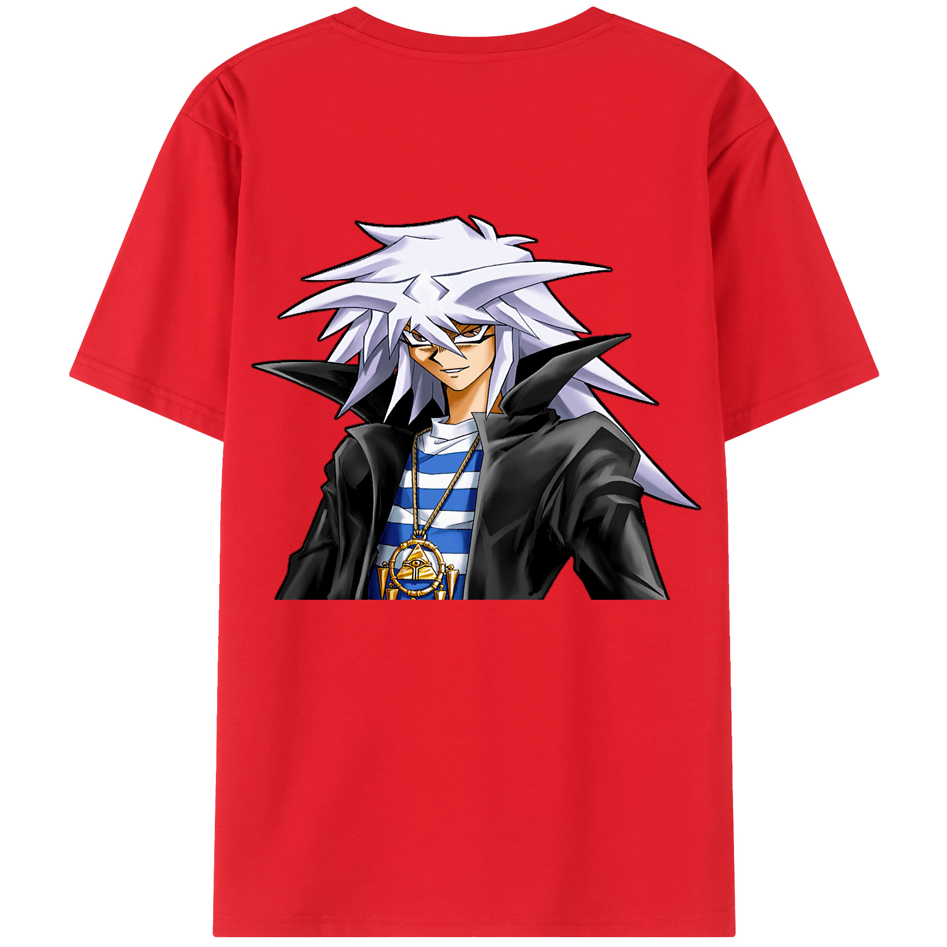 （画像用） 遊☆戯☆王 Yu-Gi-Oh! 綿100％ メンズ半袖Tシャツ（バックプリント） 通気性