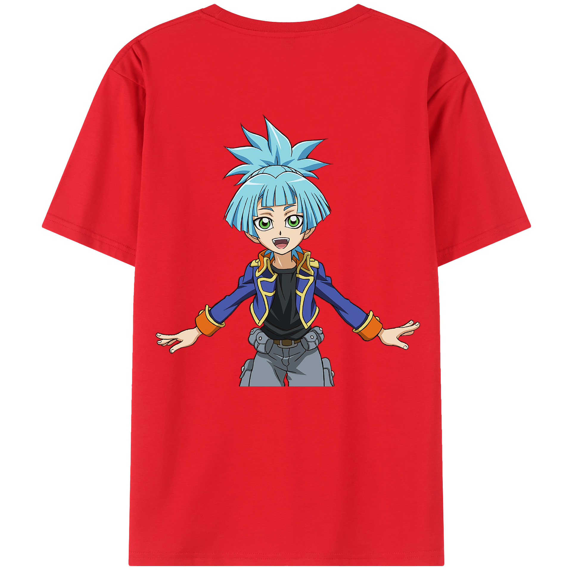 （画像用） 遊☆戯☆王 Yu-Gi-Oh! 綿100％ メンズ半袖Tシャツ（バックプリント） 通気性