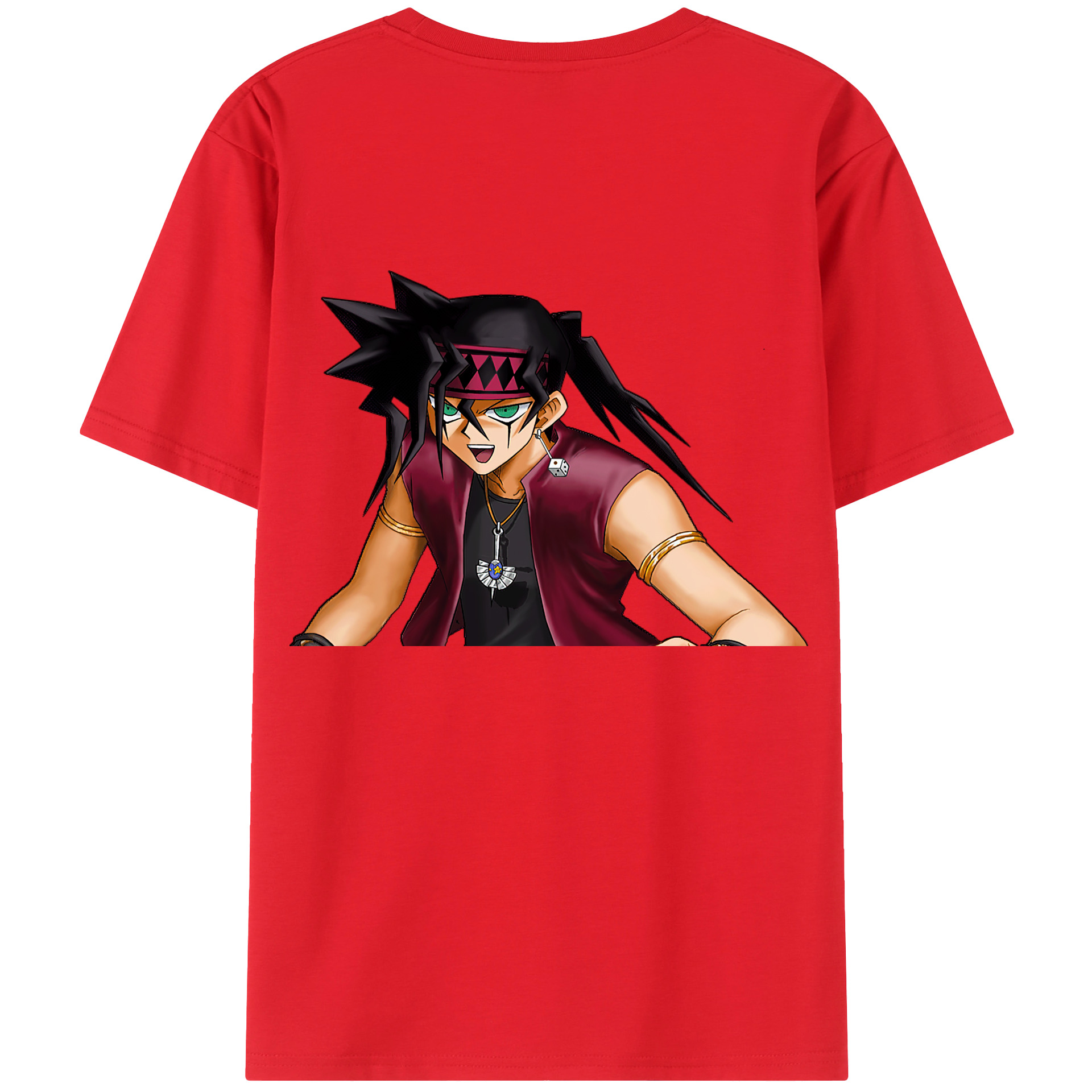 （画像用） 遊☆戯☆王 Yu-Gi-Oh! 綿100％ メンズ半袖Tシャツ（バックプリント） 通気性