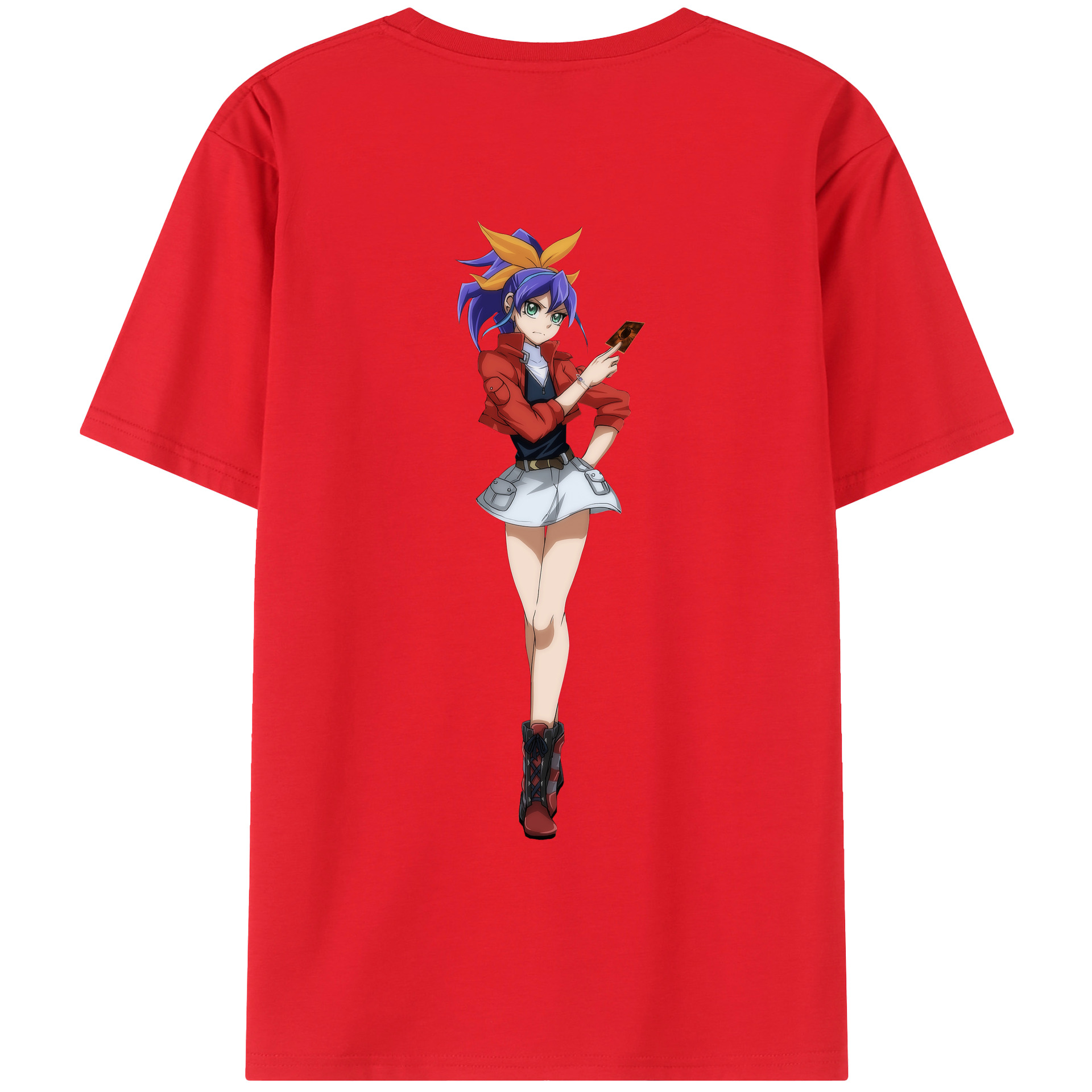 （画像用） 遊☆戯☆王 Yu-Gi-Oh! 綿100％ メンズ半袖Tシャツ（バックプリント） 通気性
