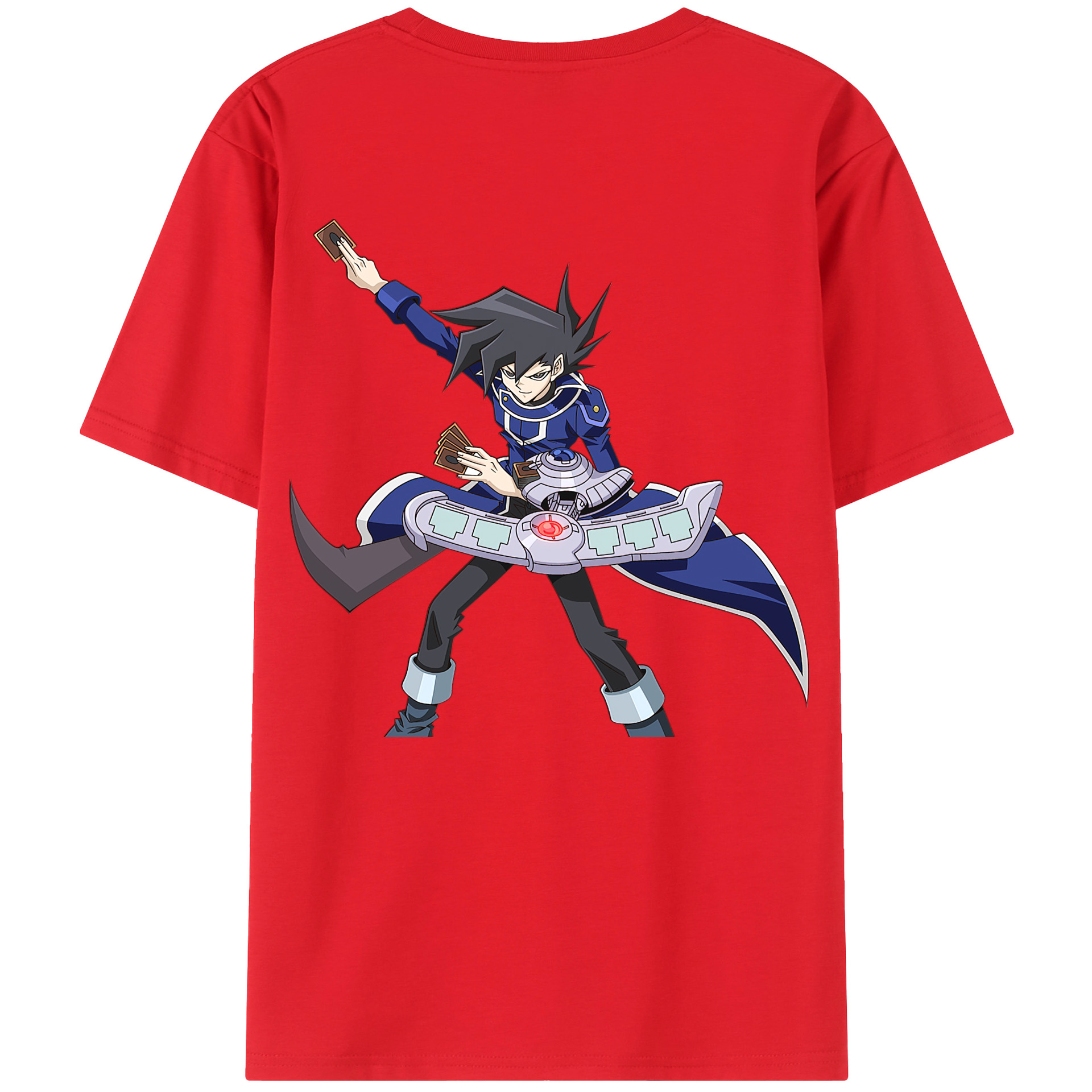 （画像用） 遊☆戯☆王 Yu-Gi-Oh! 綿100％ メンズ半袖Tシャツ（バックプリント） 通気性