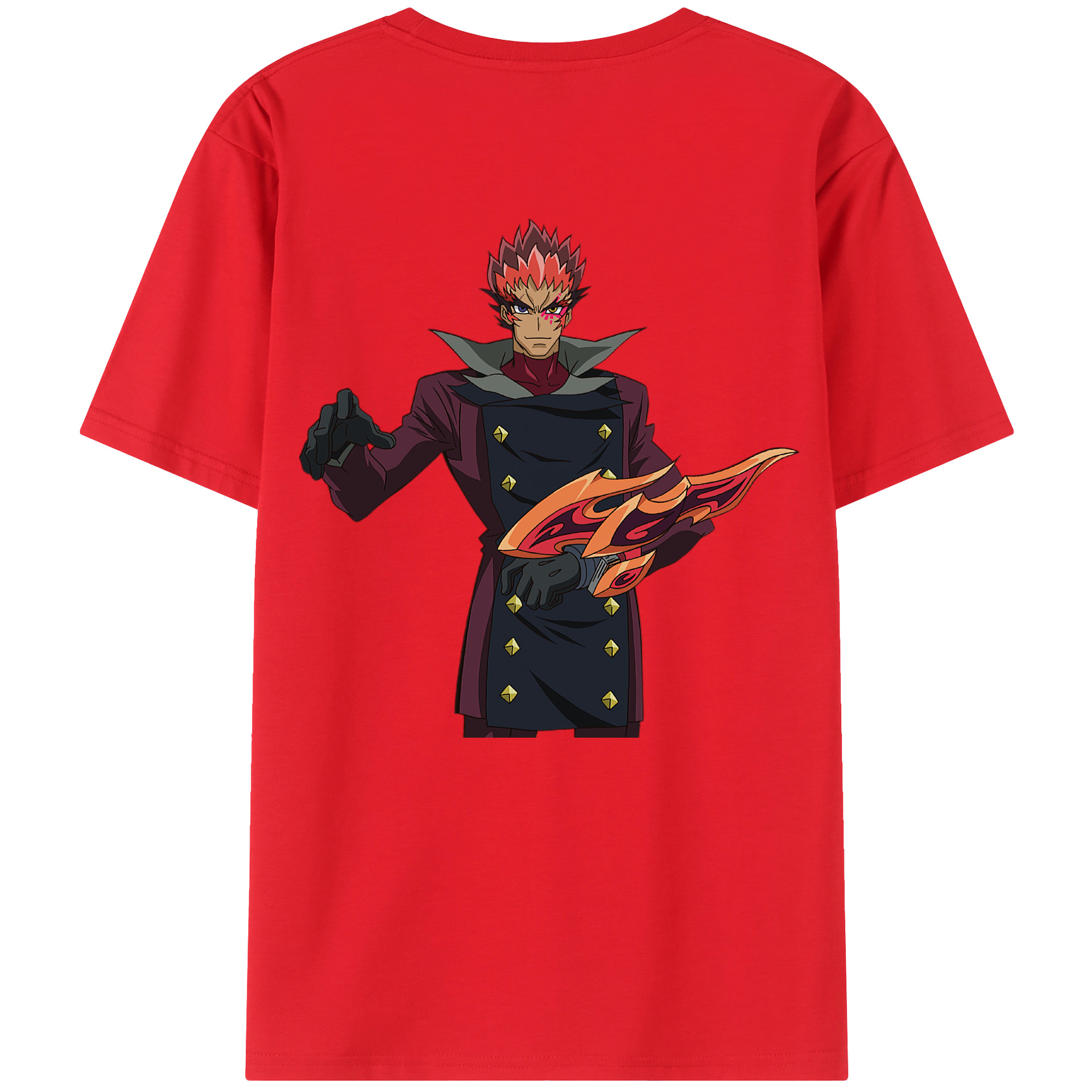 （画像用） 遊☆戯☆王 Yu-Gi-Oh! 綿100％ メンズ半袖Tシャツ（バックプリント） 通気性